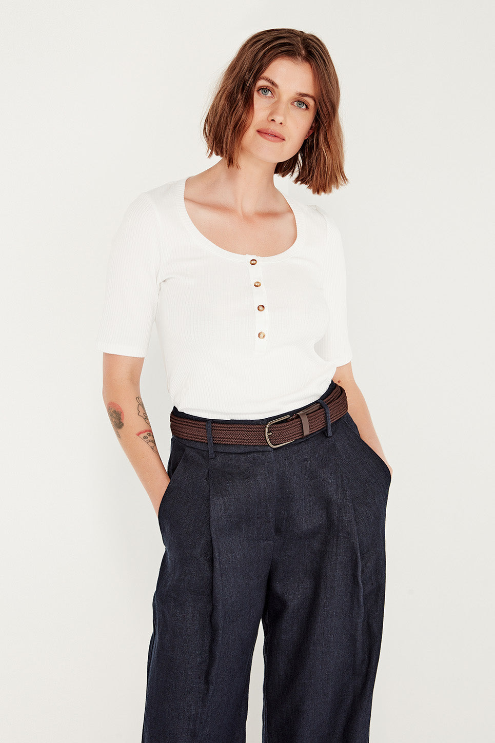 The Lila Tee in White