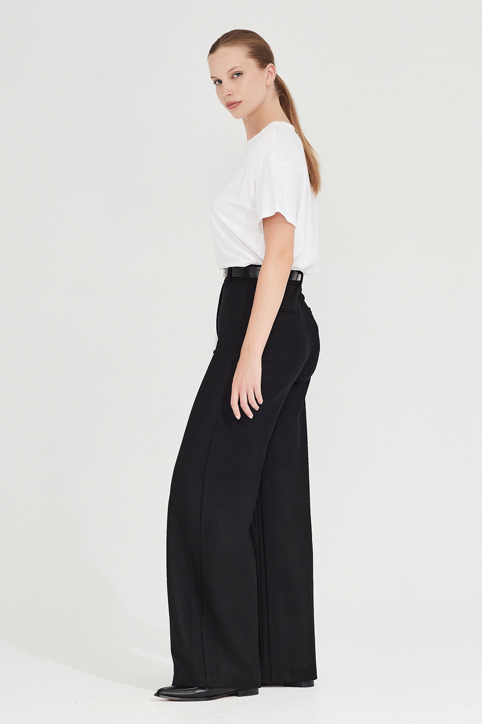 The Joplin Trouser in Black Wool