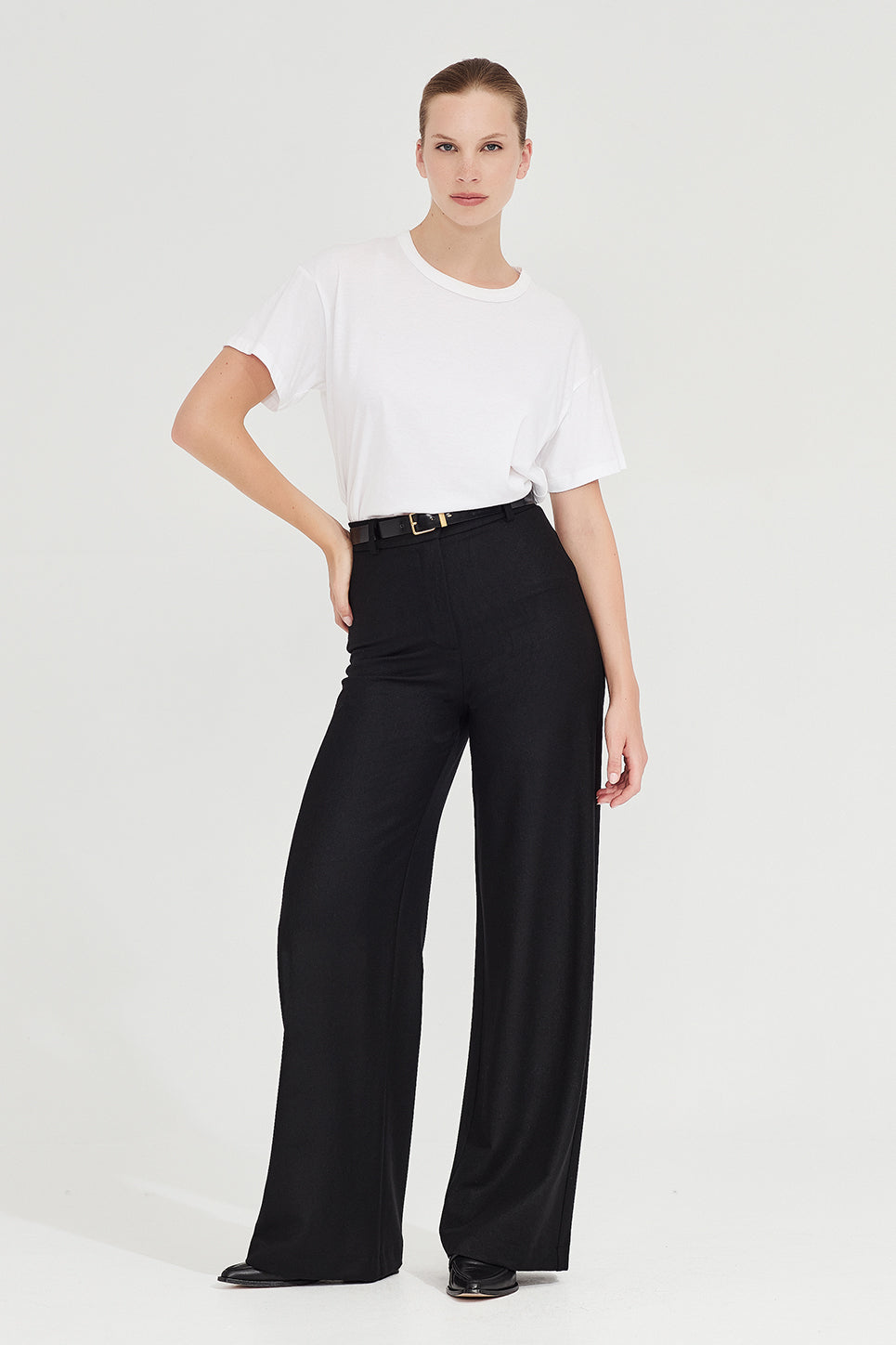 The Joplin Trouser in Black Wool