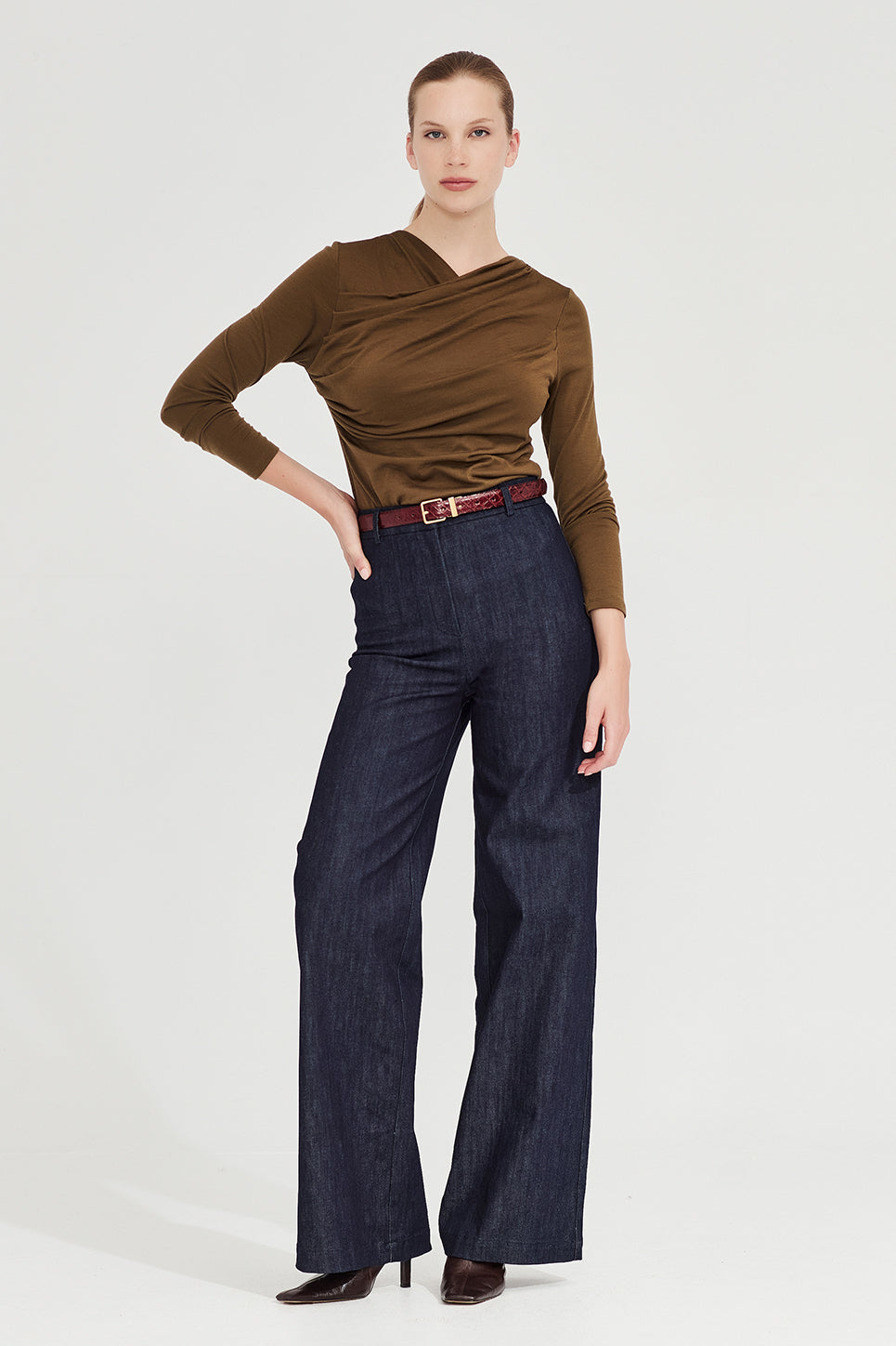 The Kafka Top in Olive