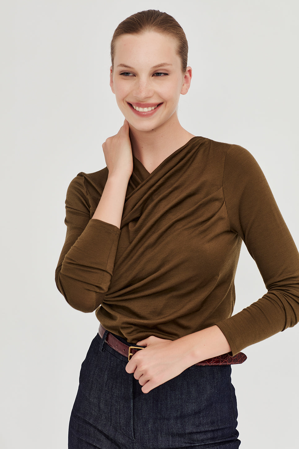 The Kafka Top in Olive