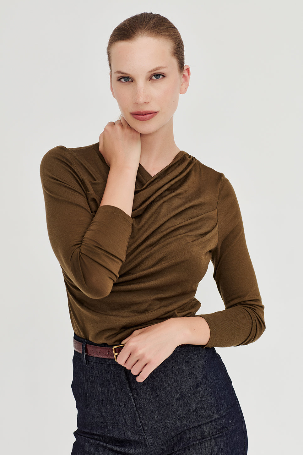 The Kafka Top in Olive