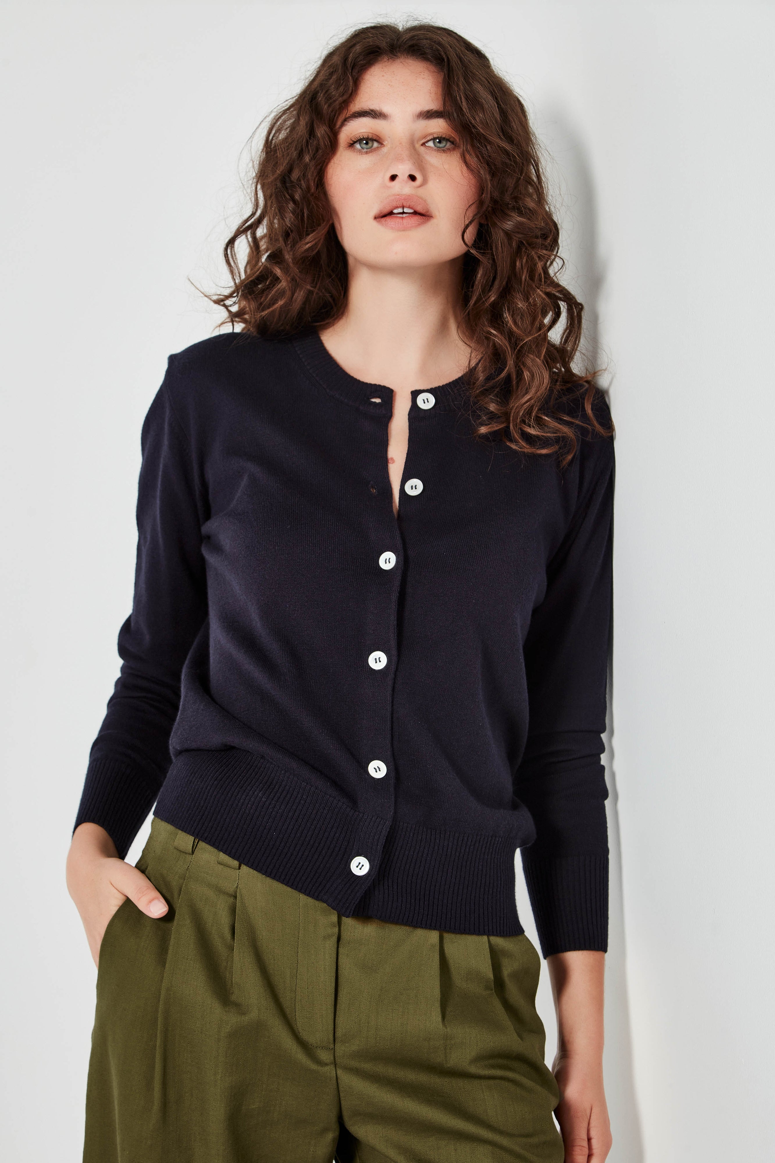 The Sienna Cardi in French Navy