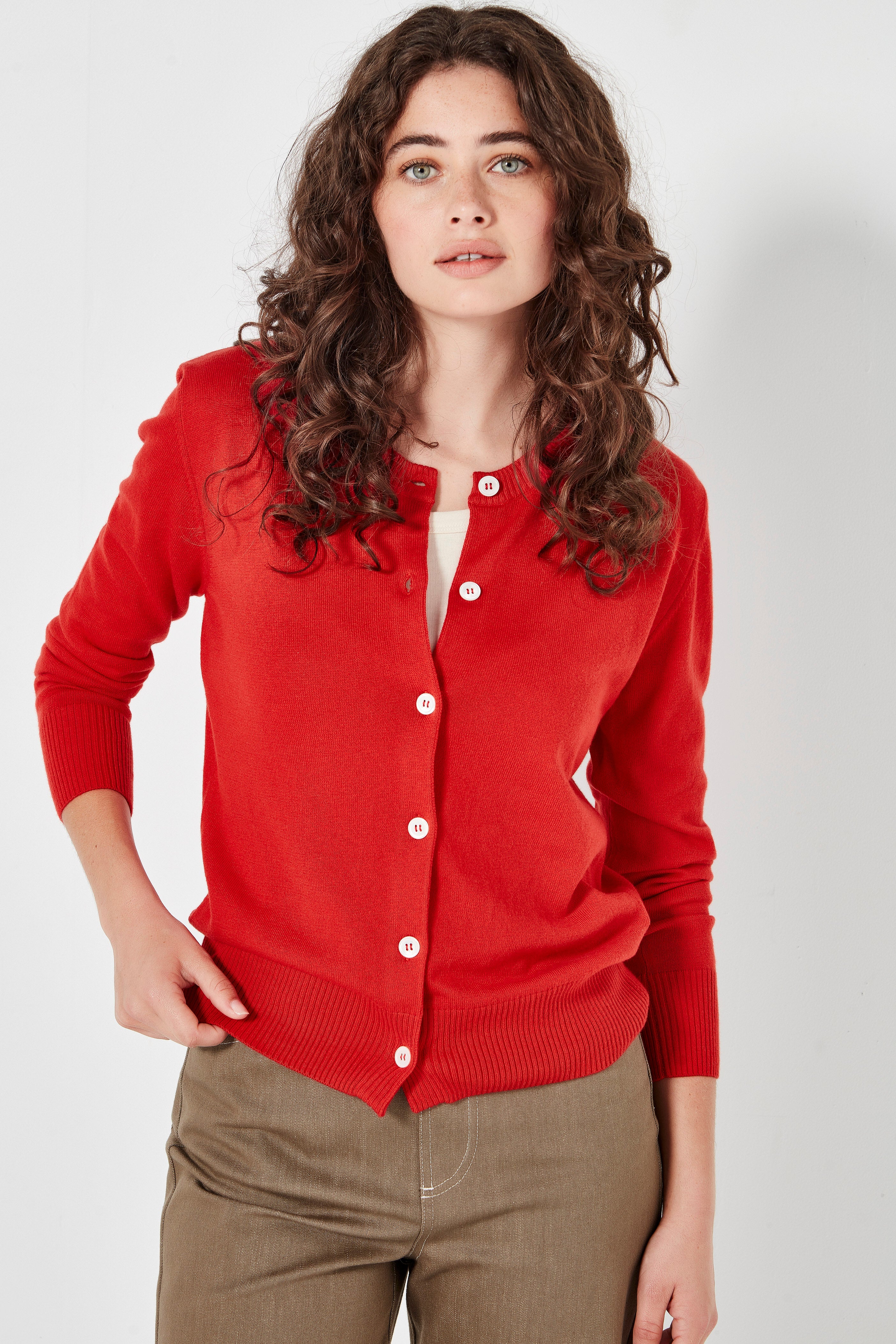 The Sienna Cardi in Poppy