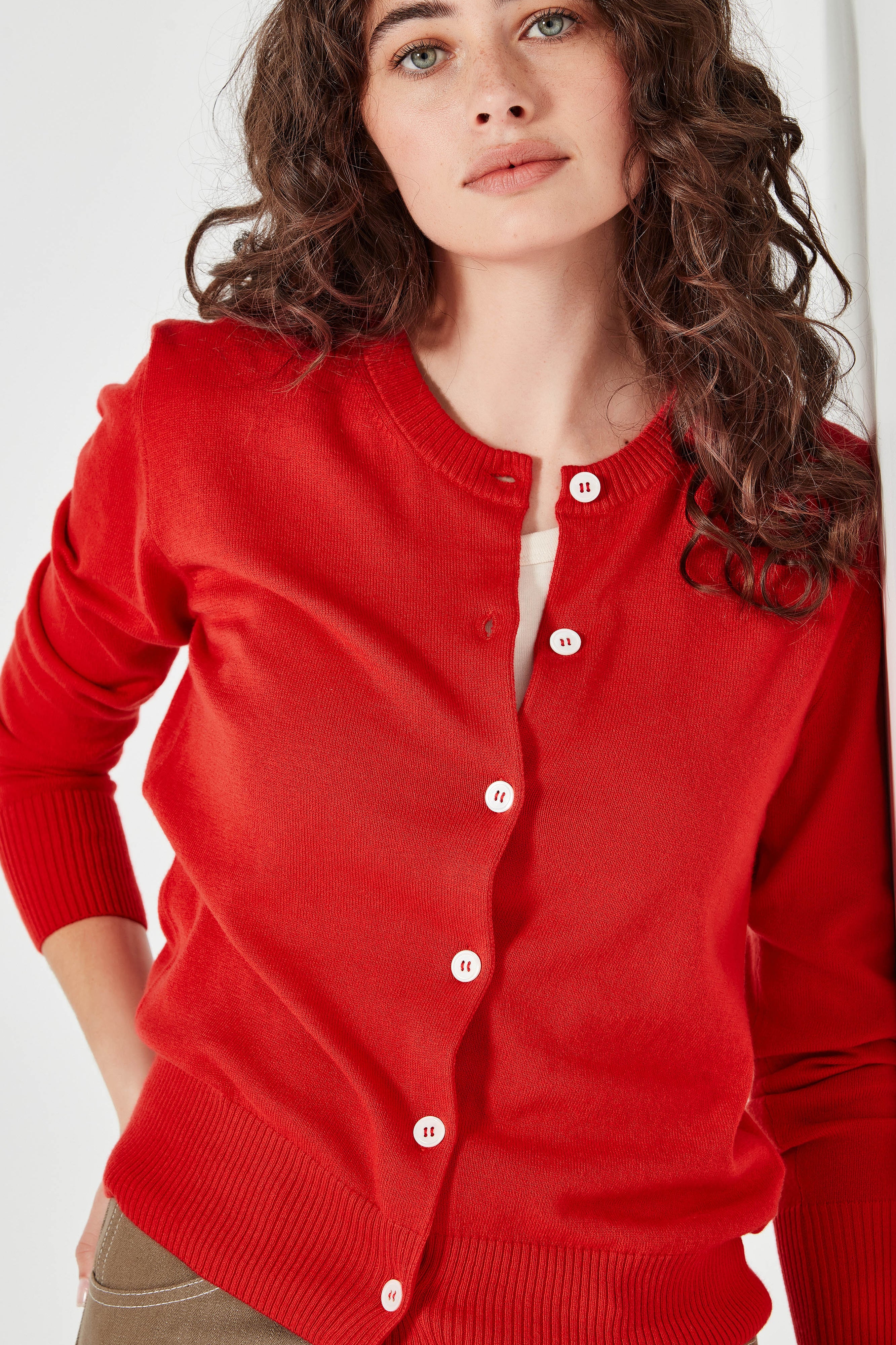 The Sienna Cardi in Poppy