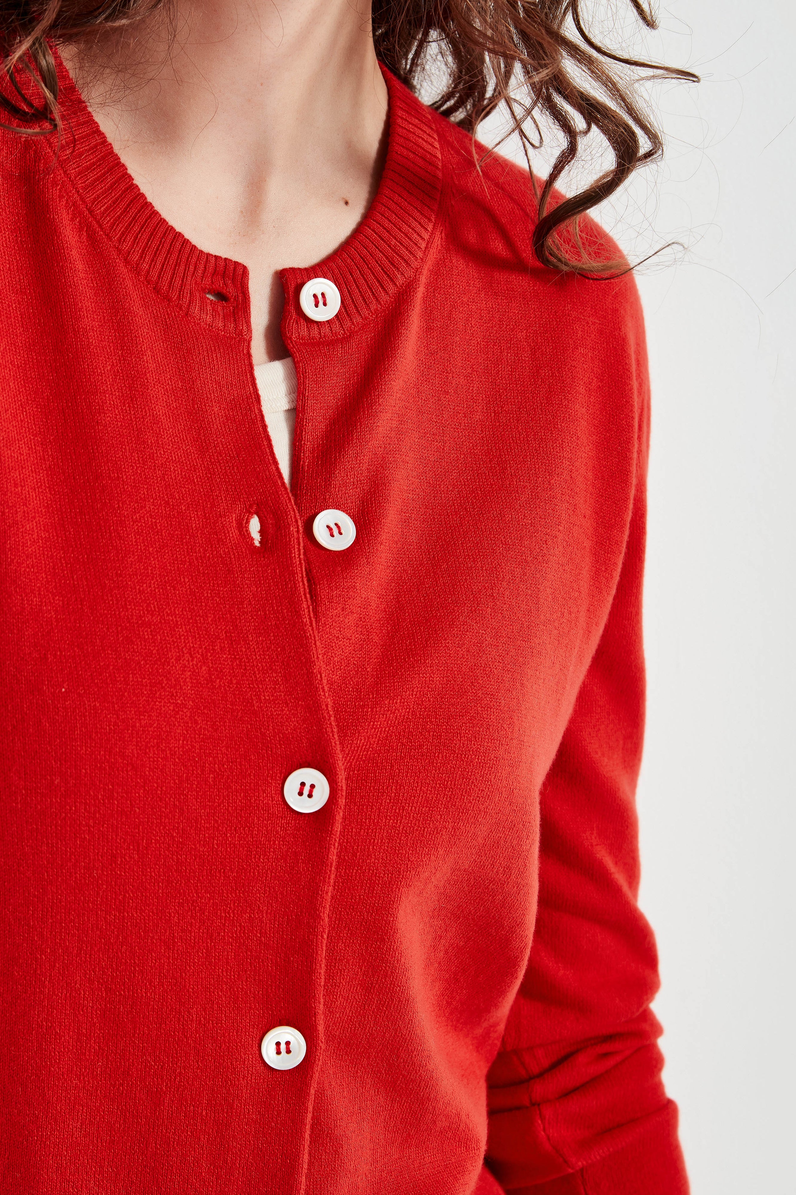 The Sienna Cardi in Poppy