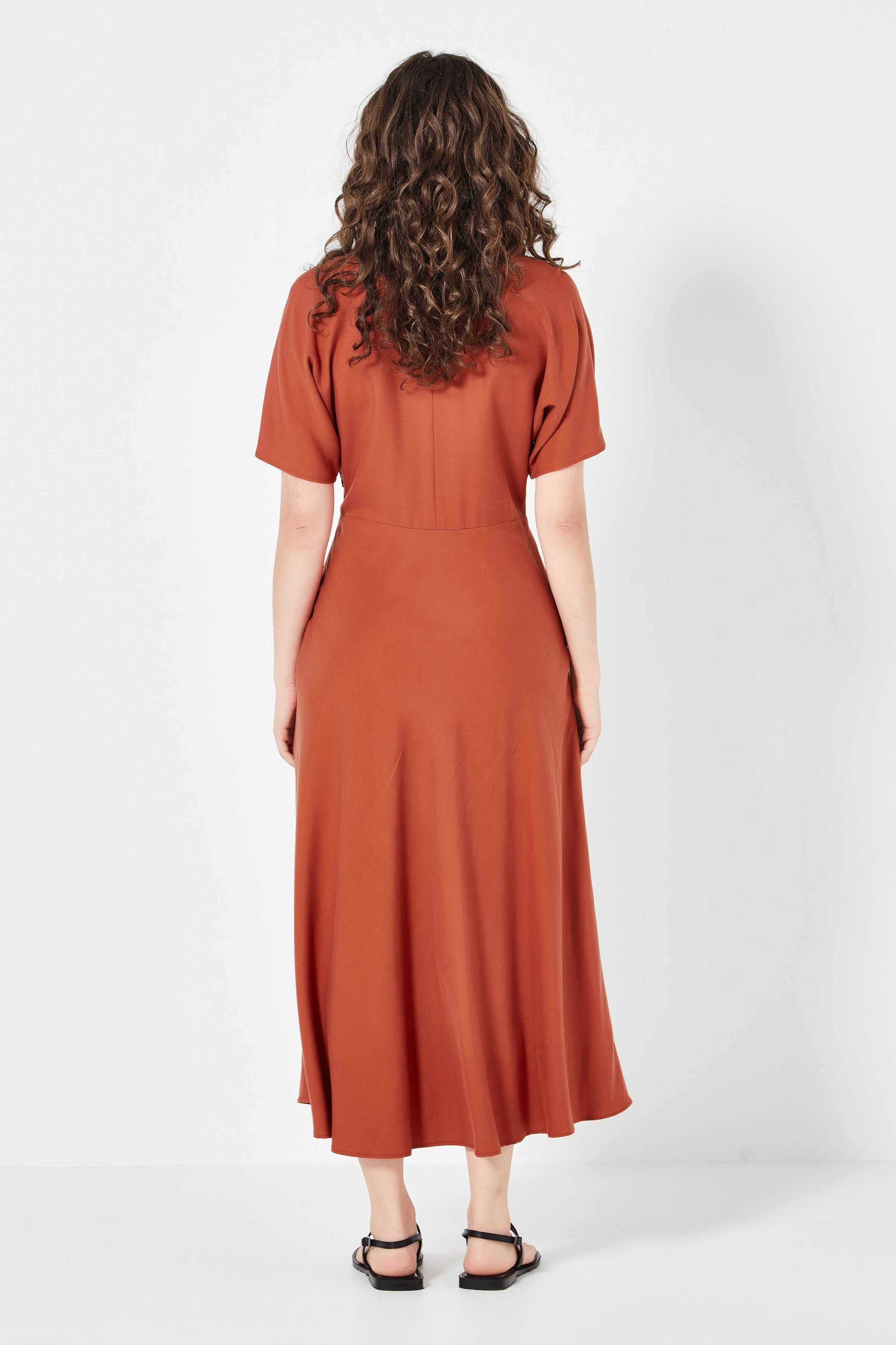 The Amalfi Dress in Brick