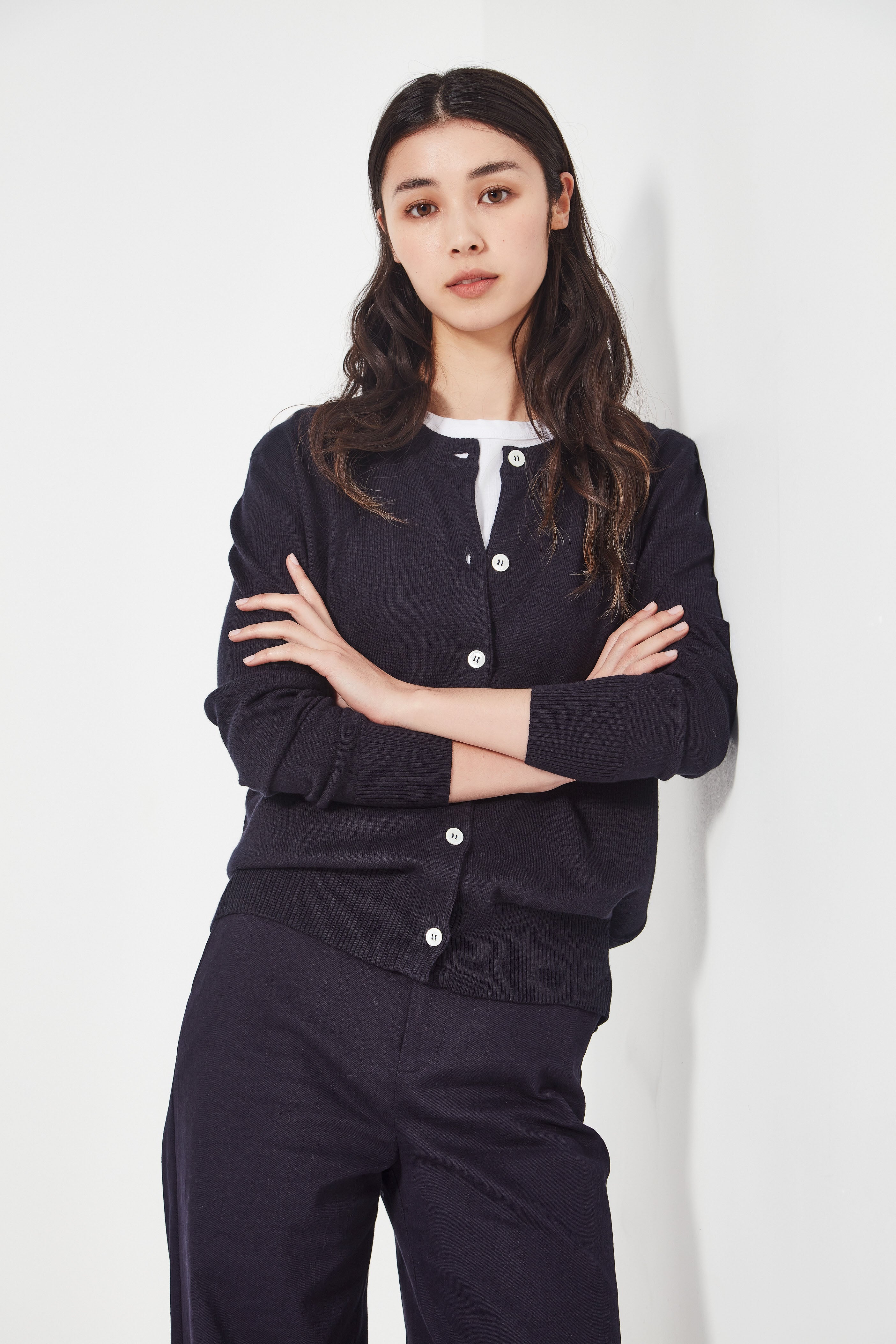 The Sienna Cardi in French Navy