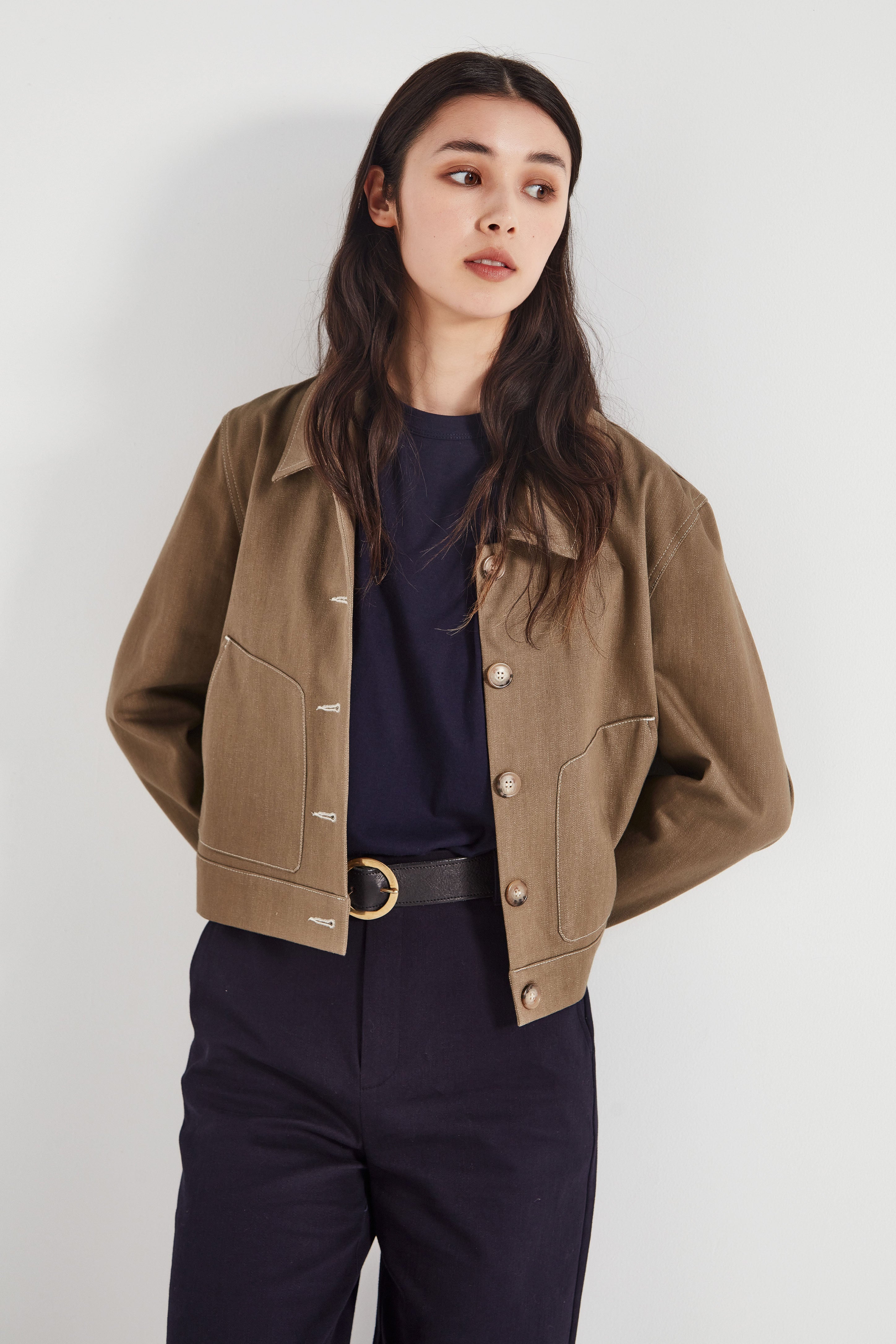 The Livingston Jacket in Olive Denim