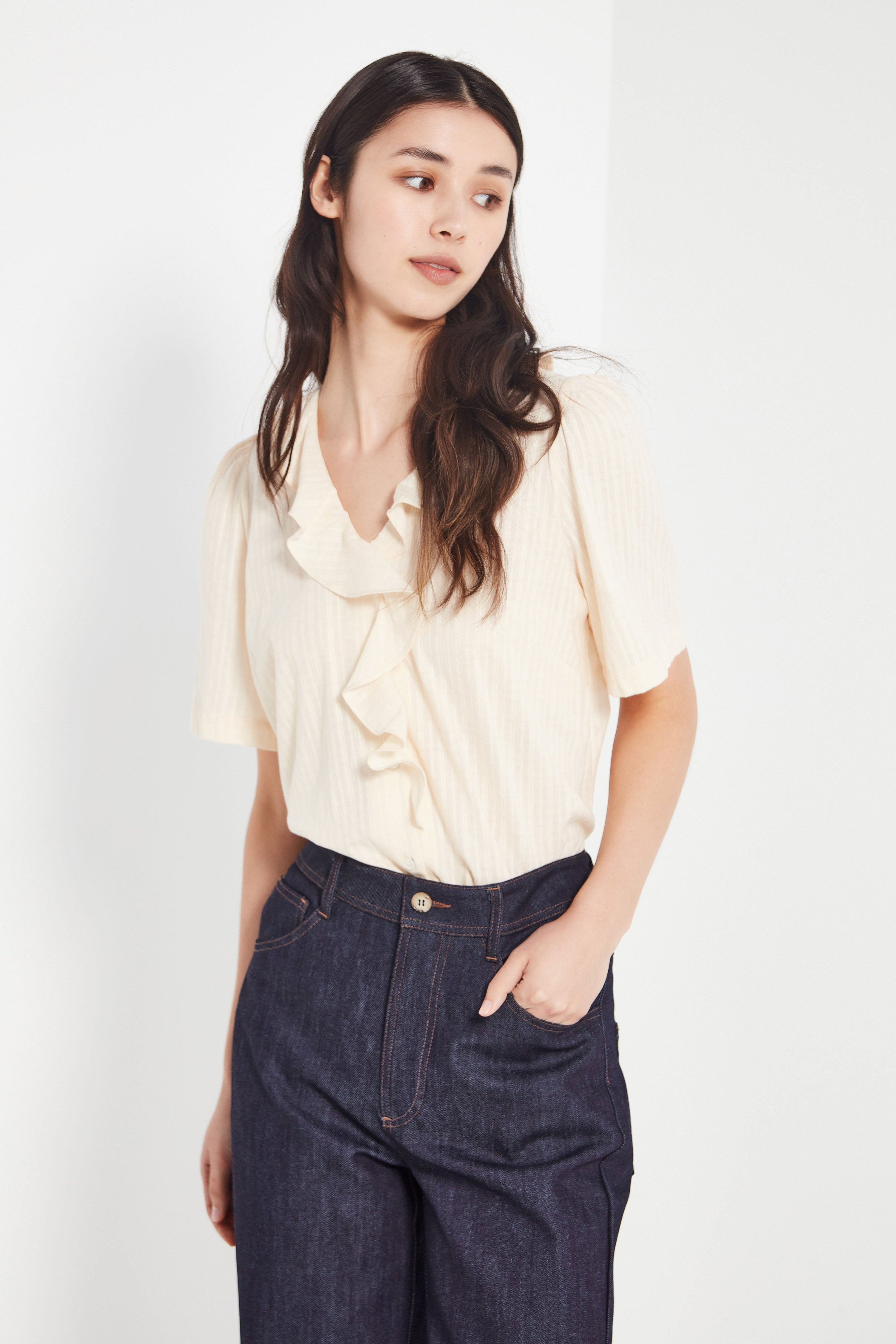 The Freya Blouse in Vintage Cream