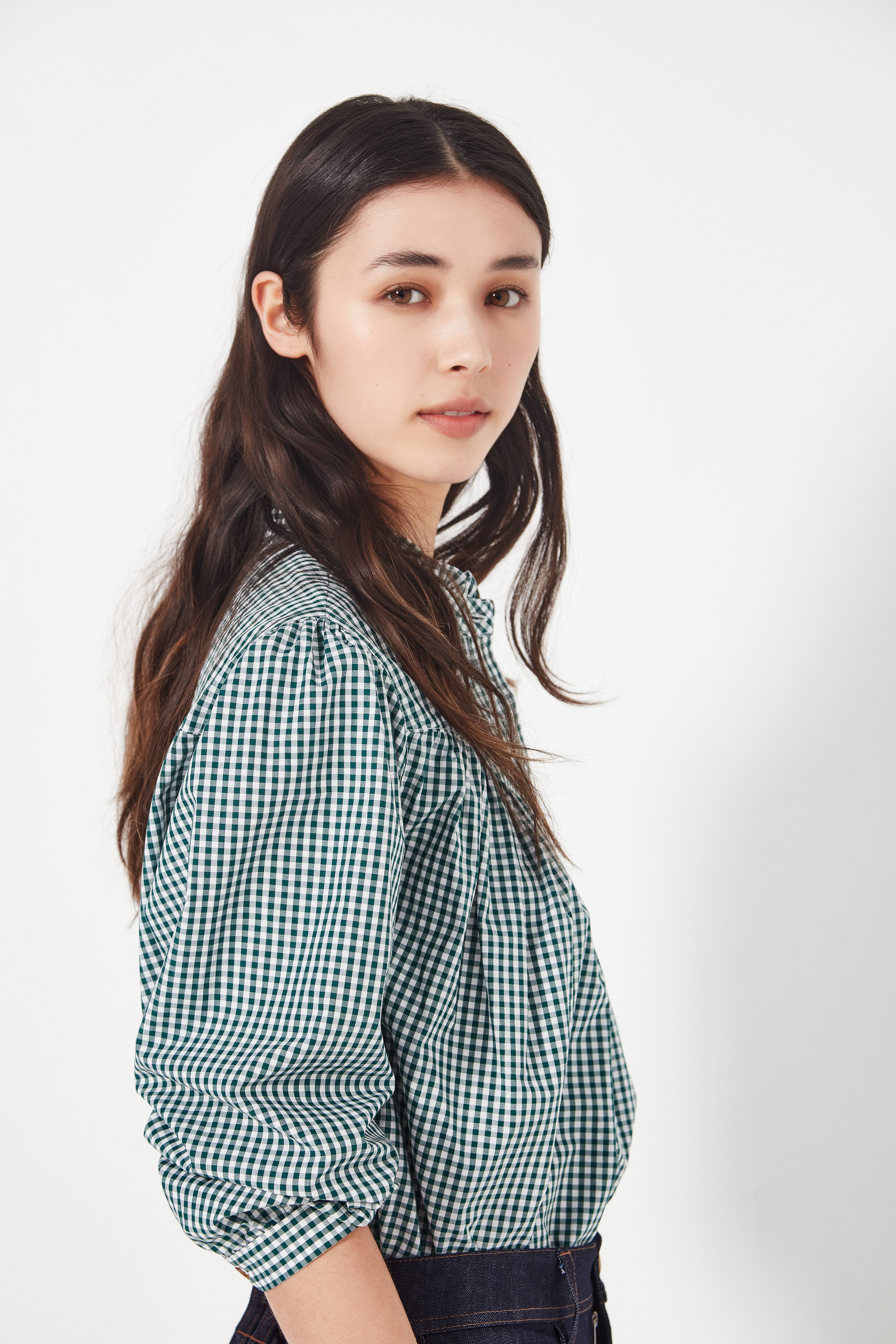 The Miller Blouse in Emerald Gingham