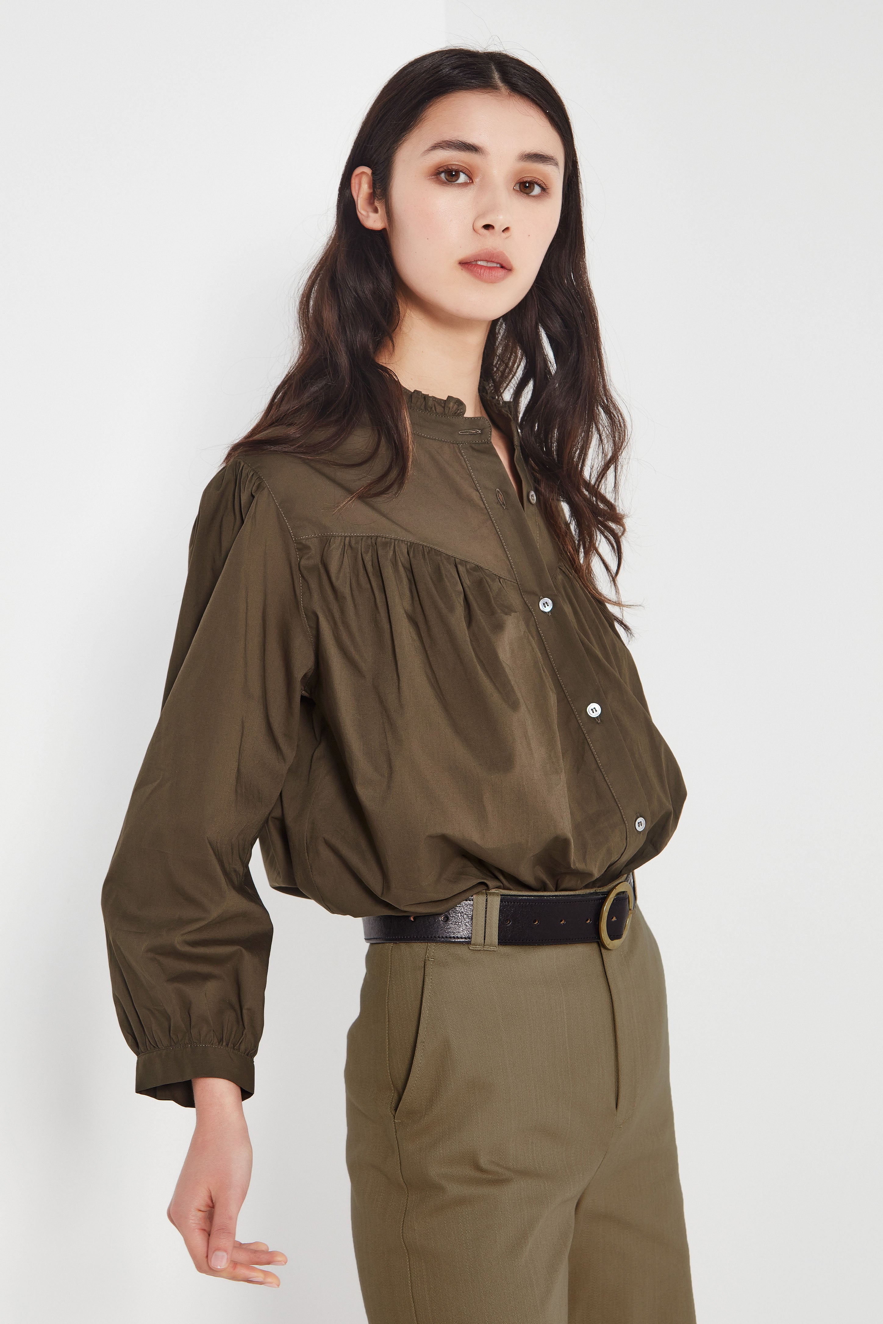 The Miller Blouse in Forest