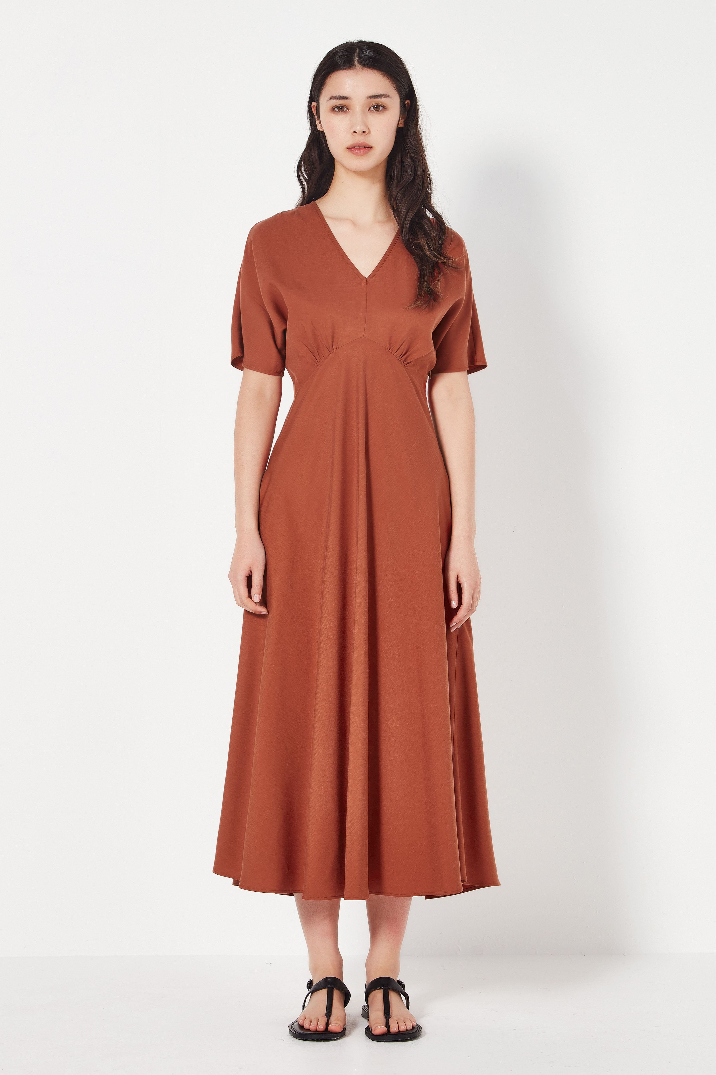 The Amalfi Dress in Brick