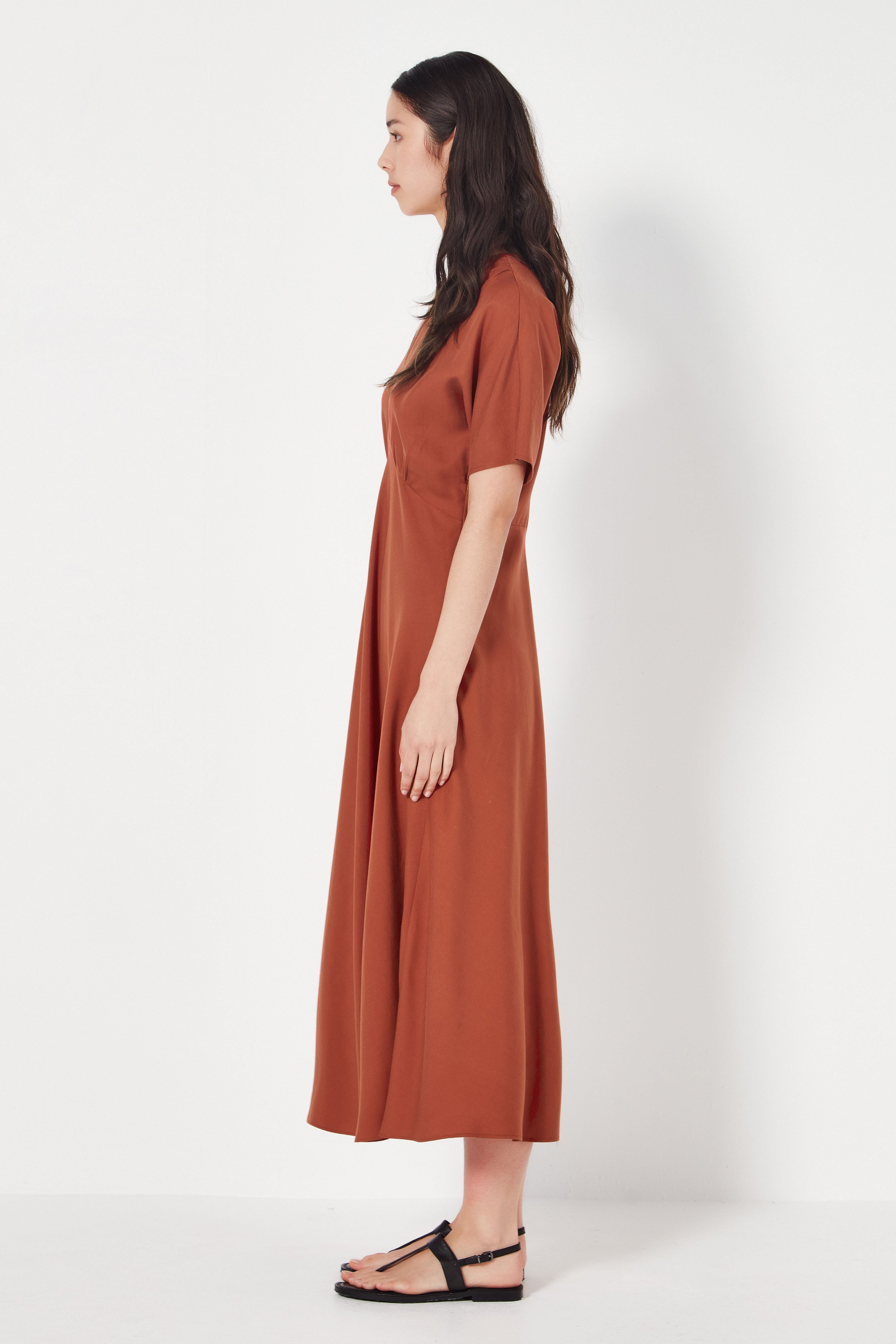 The Amalfi Dress in Brick