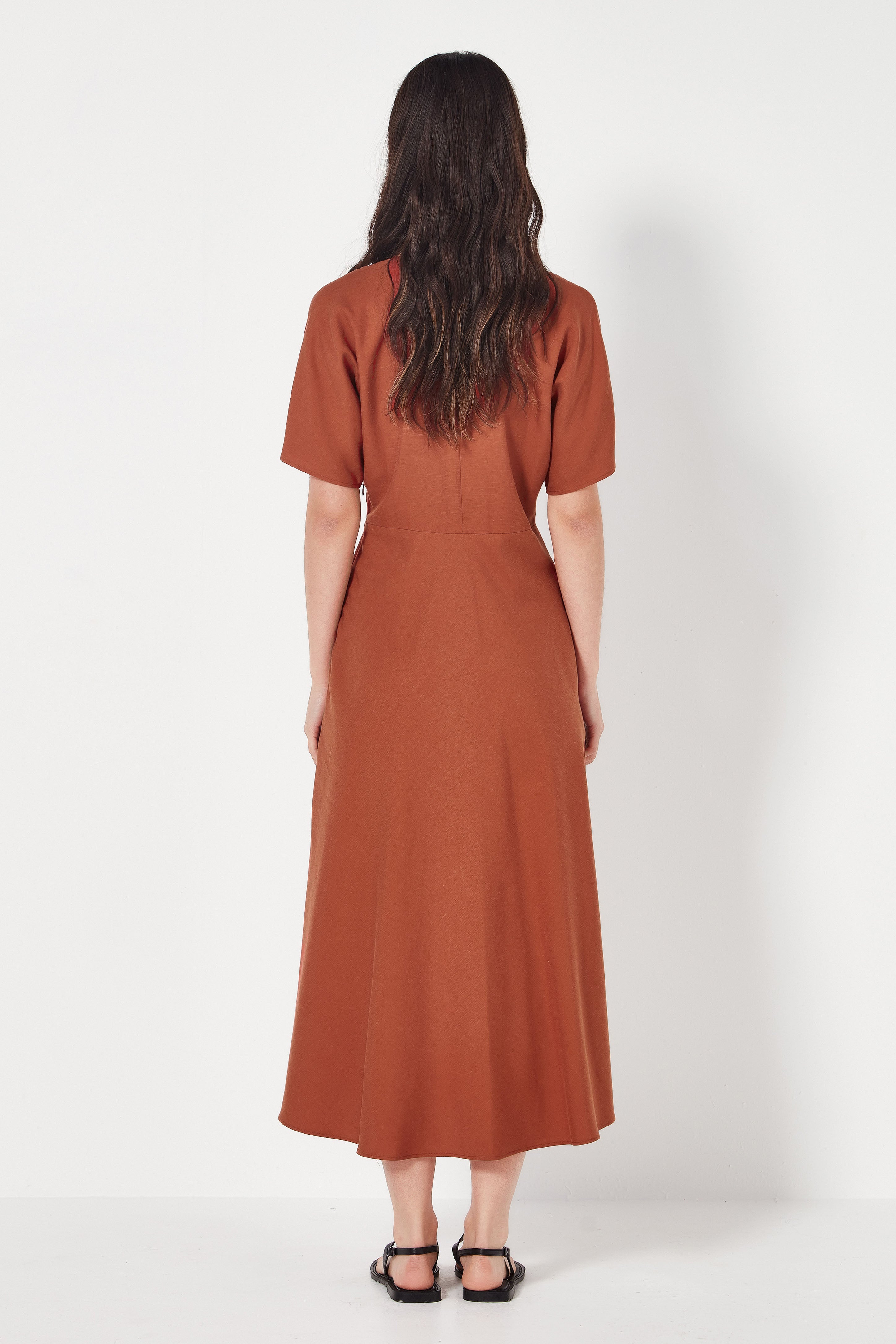 The Amalfi Dress in Brick