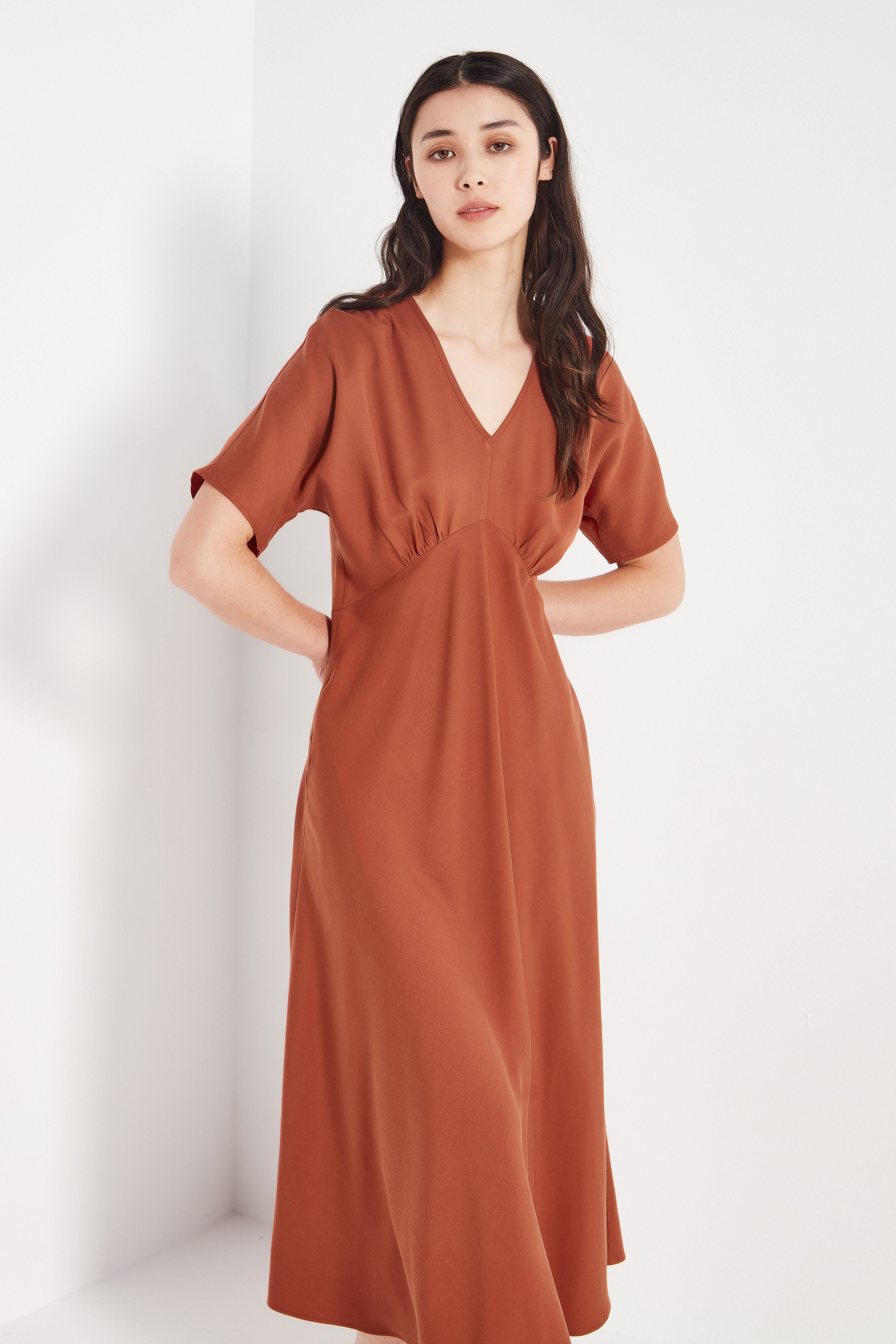 The Amalfi Dress in Brick