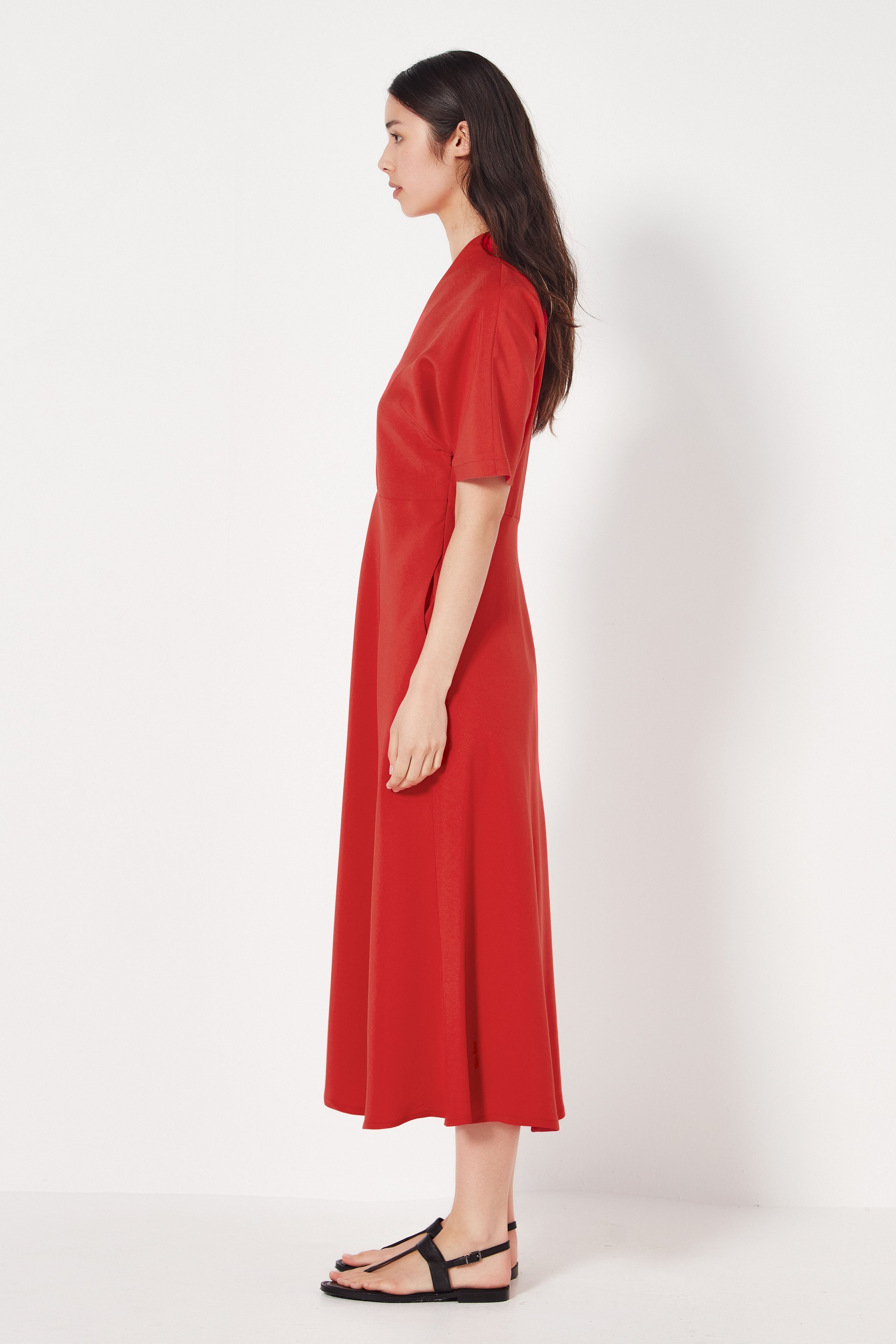 The Monaco Dress in Scarlet