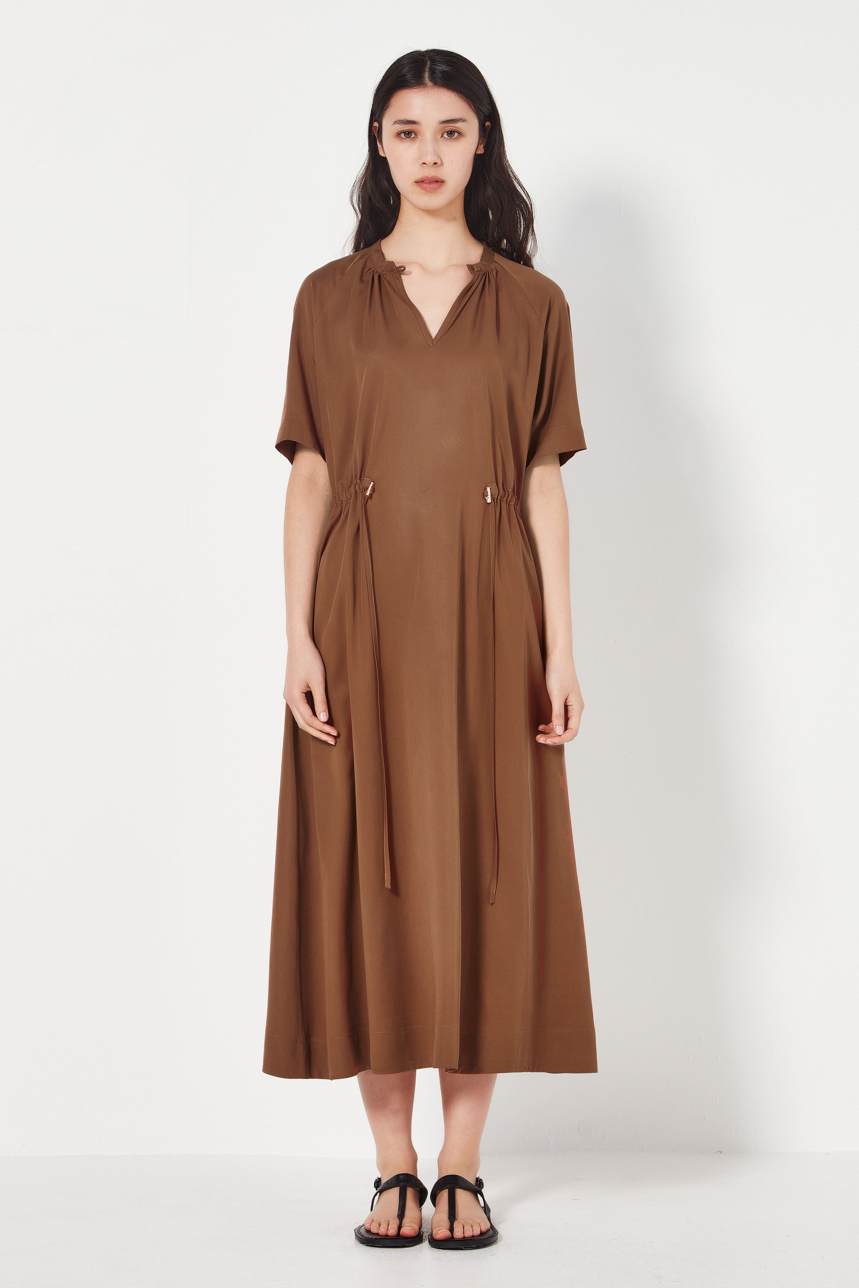 The Nixon Dress in Sepia