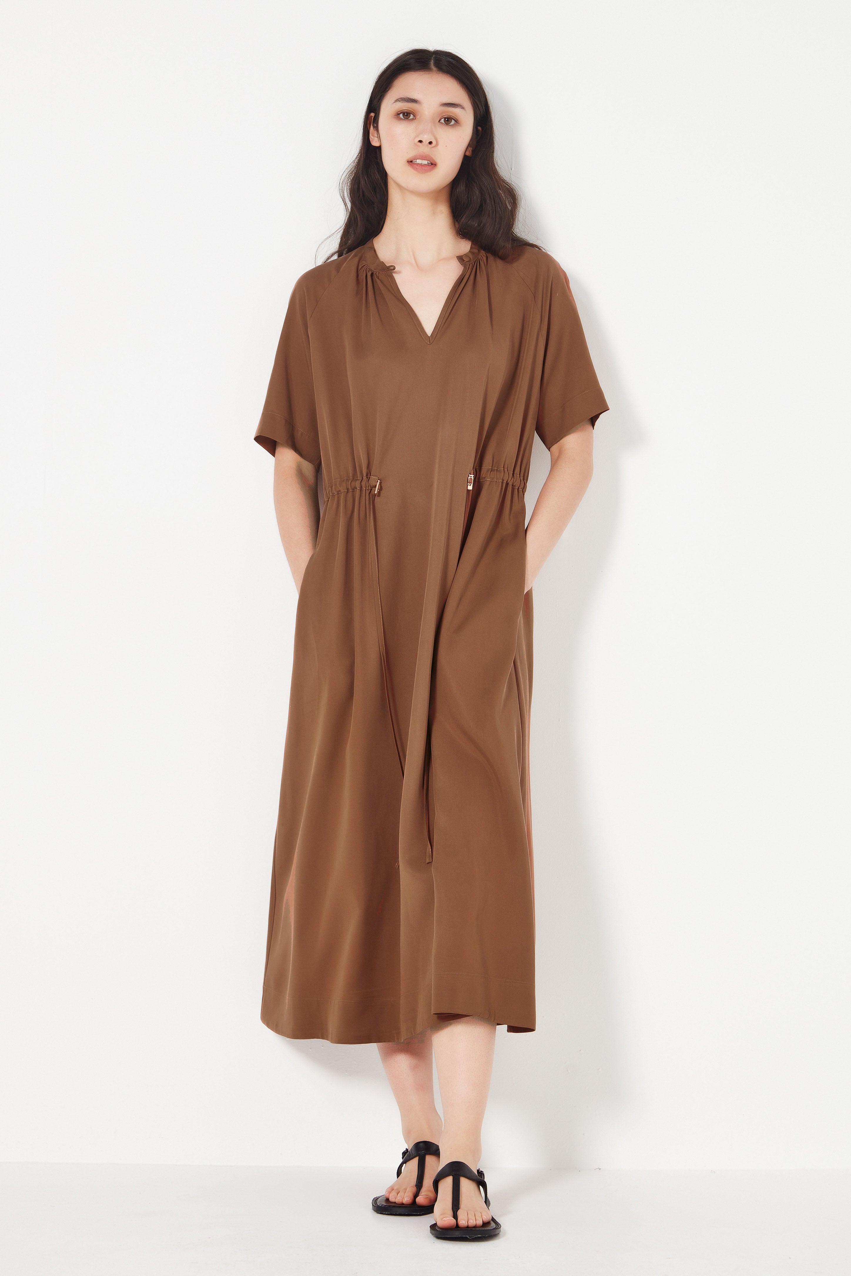 The Nixon Dress in Sepia