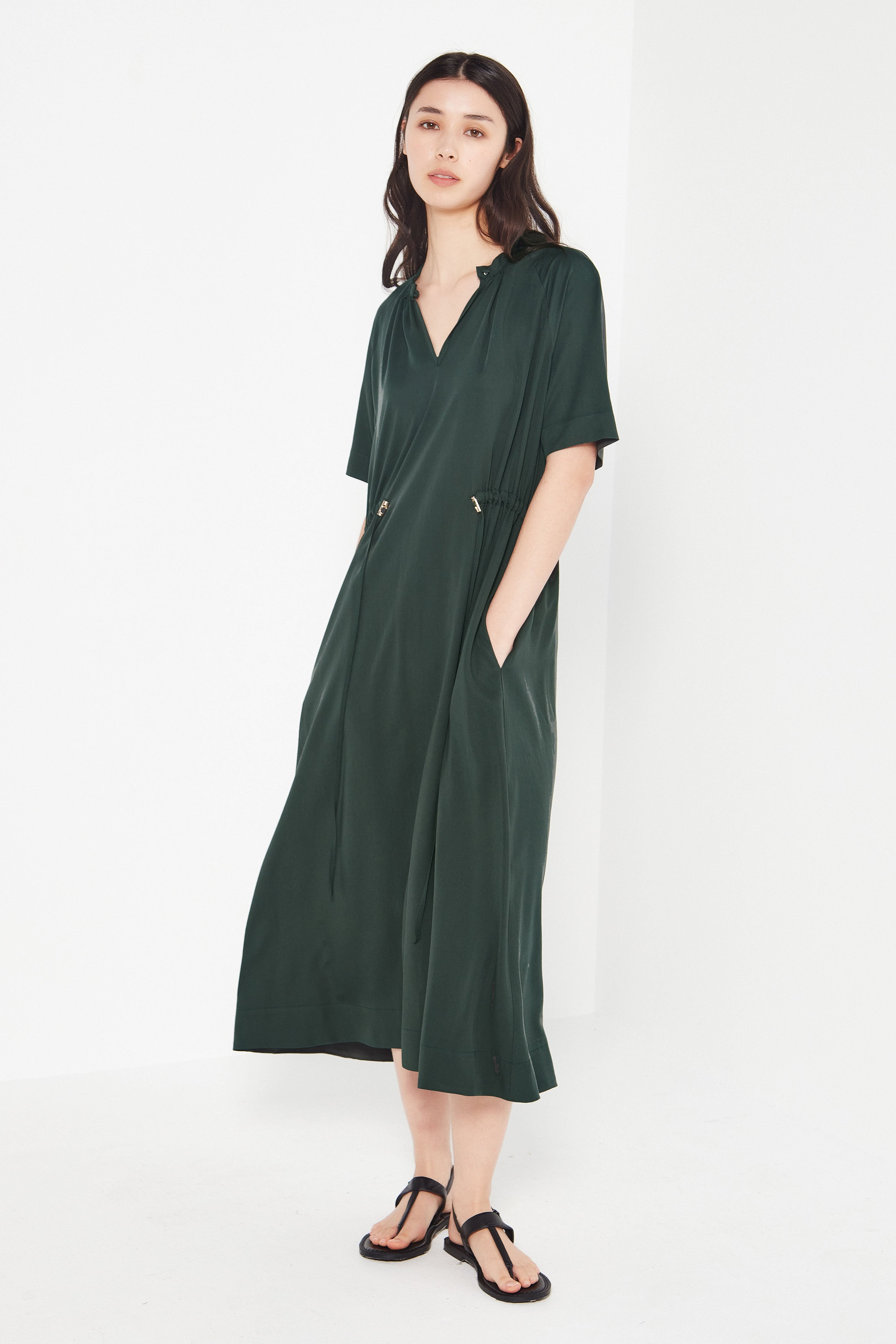 The Nixon Dress in Emerald