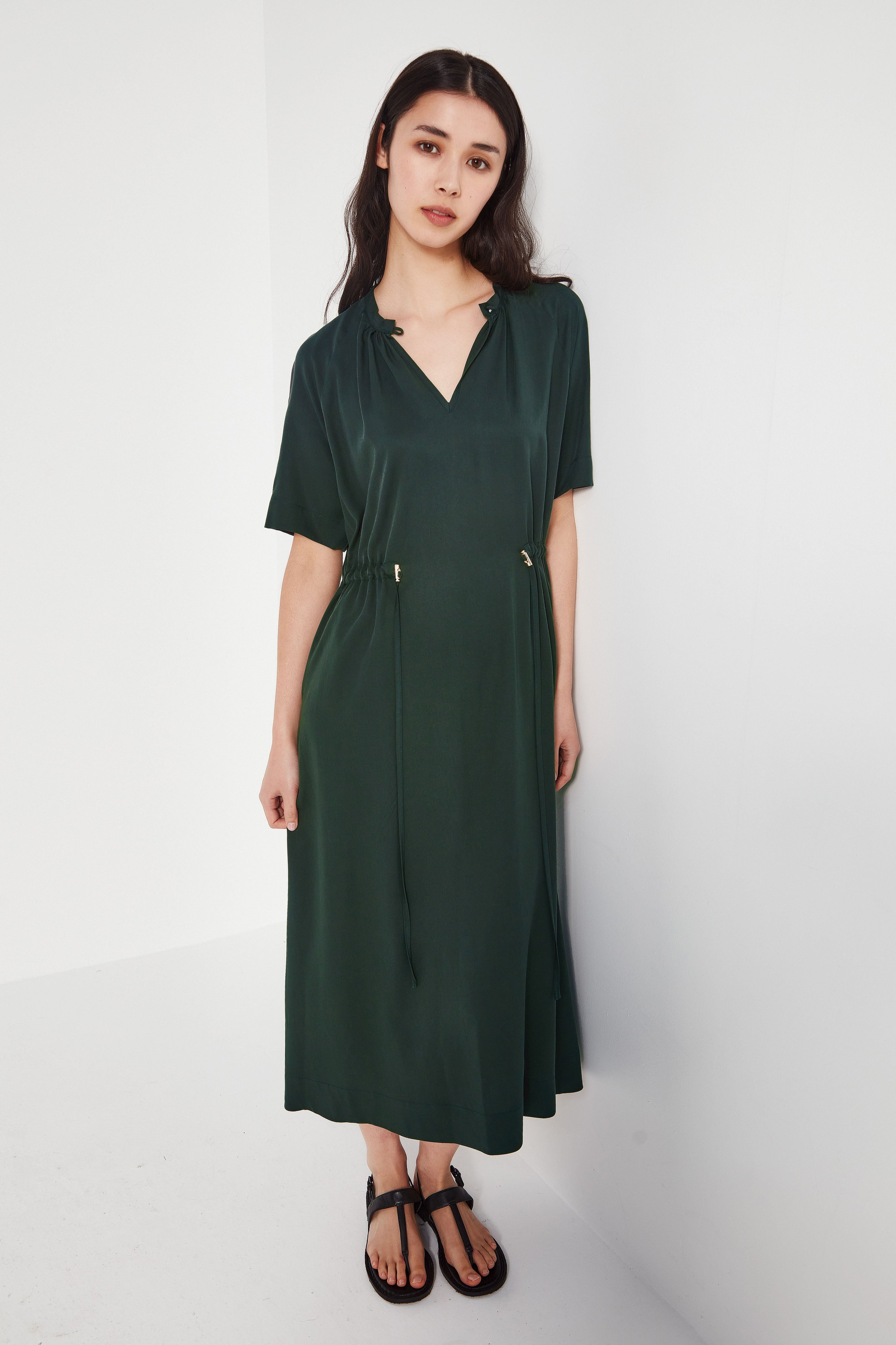 The Nixon Dress in Emerald