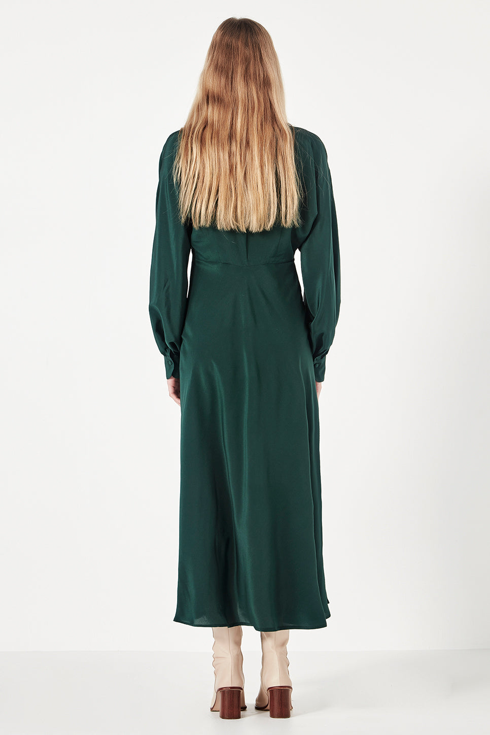 The Vionnet Dress in Emerald