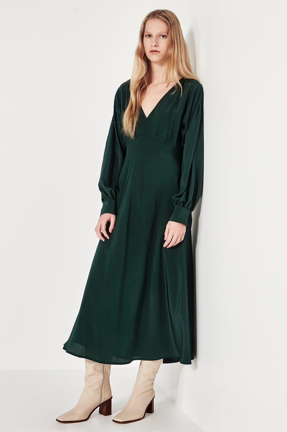 The Vionnet Dress in Emerald