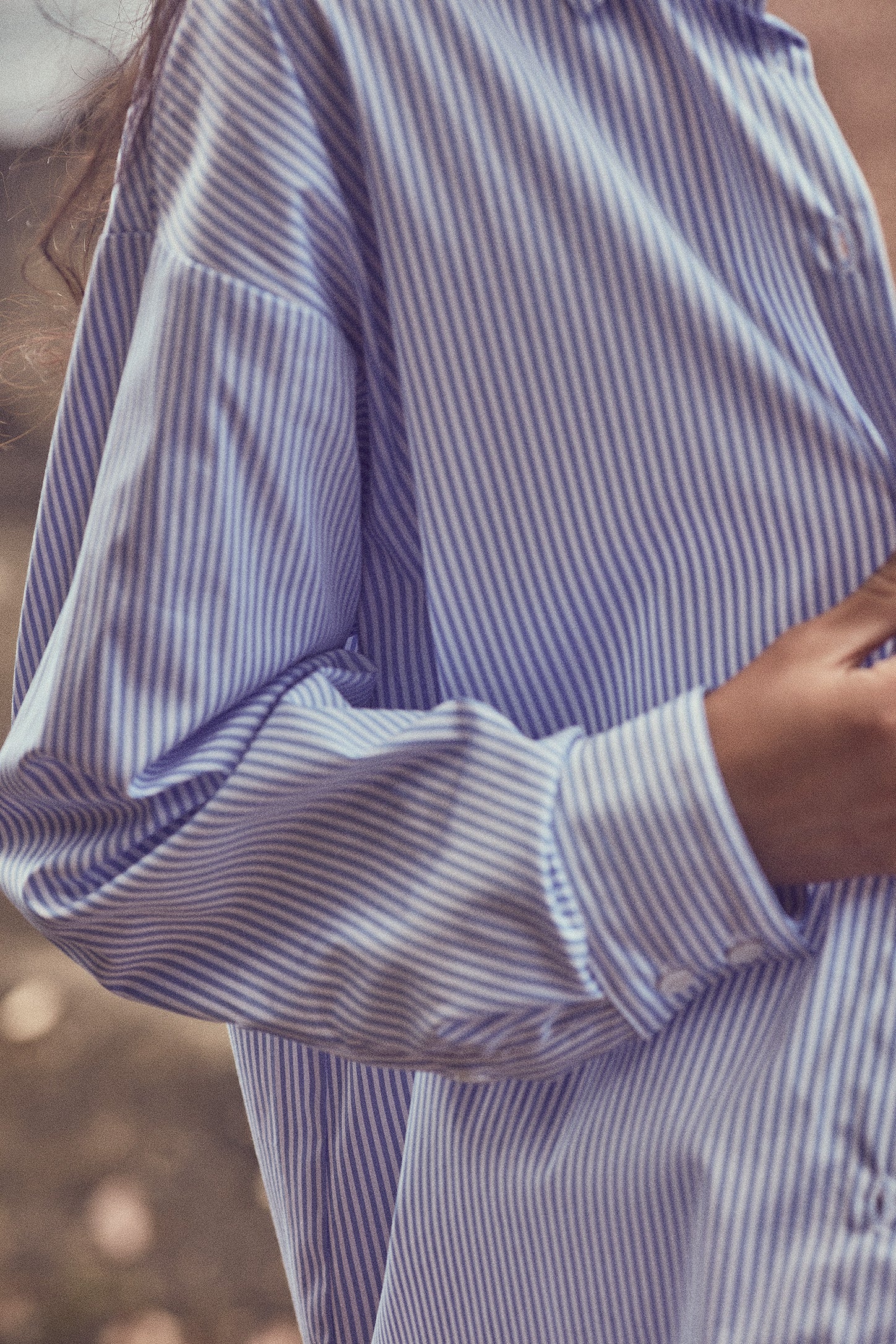 The Baildon Shirt in Chambray Stripe
