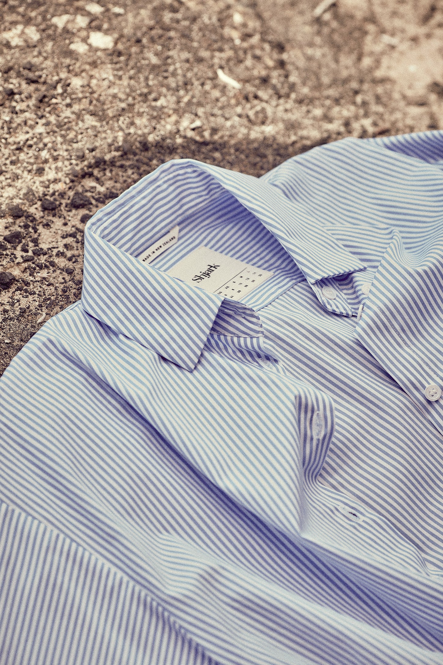 The Baildon Shirt in Chambray Stripe