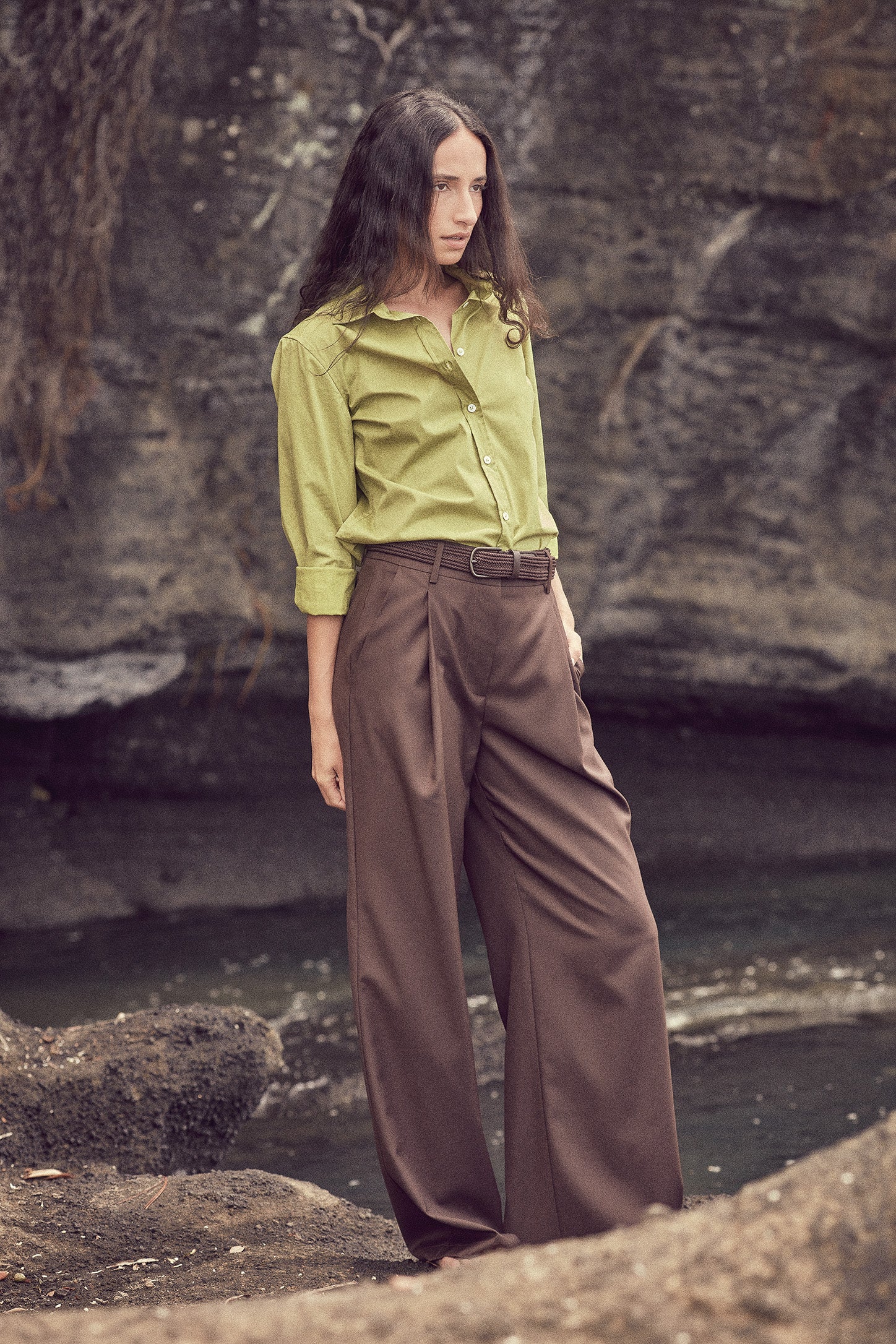 The Cairo Shirt in Chartreuse