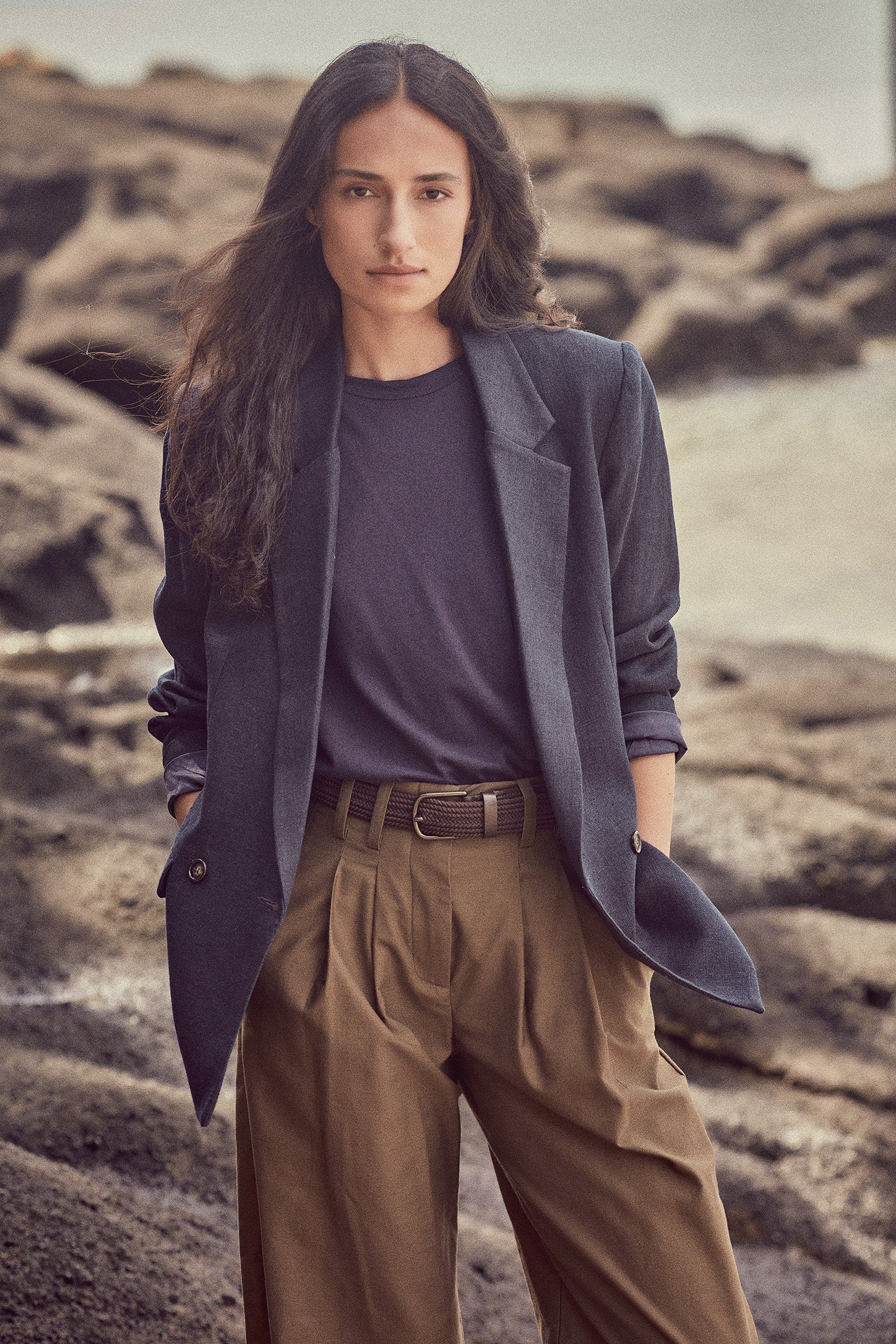 The Whitman Jacket in Navy Linen