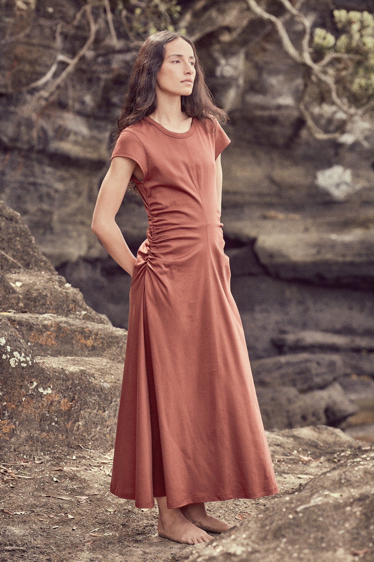 Arabella Dress in Brick