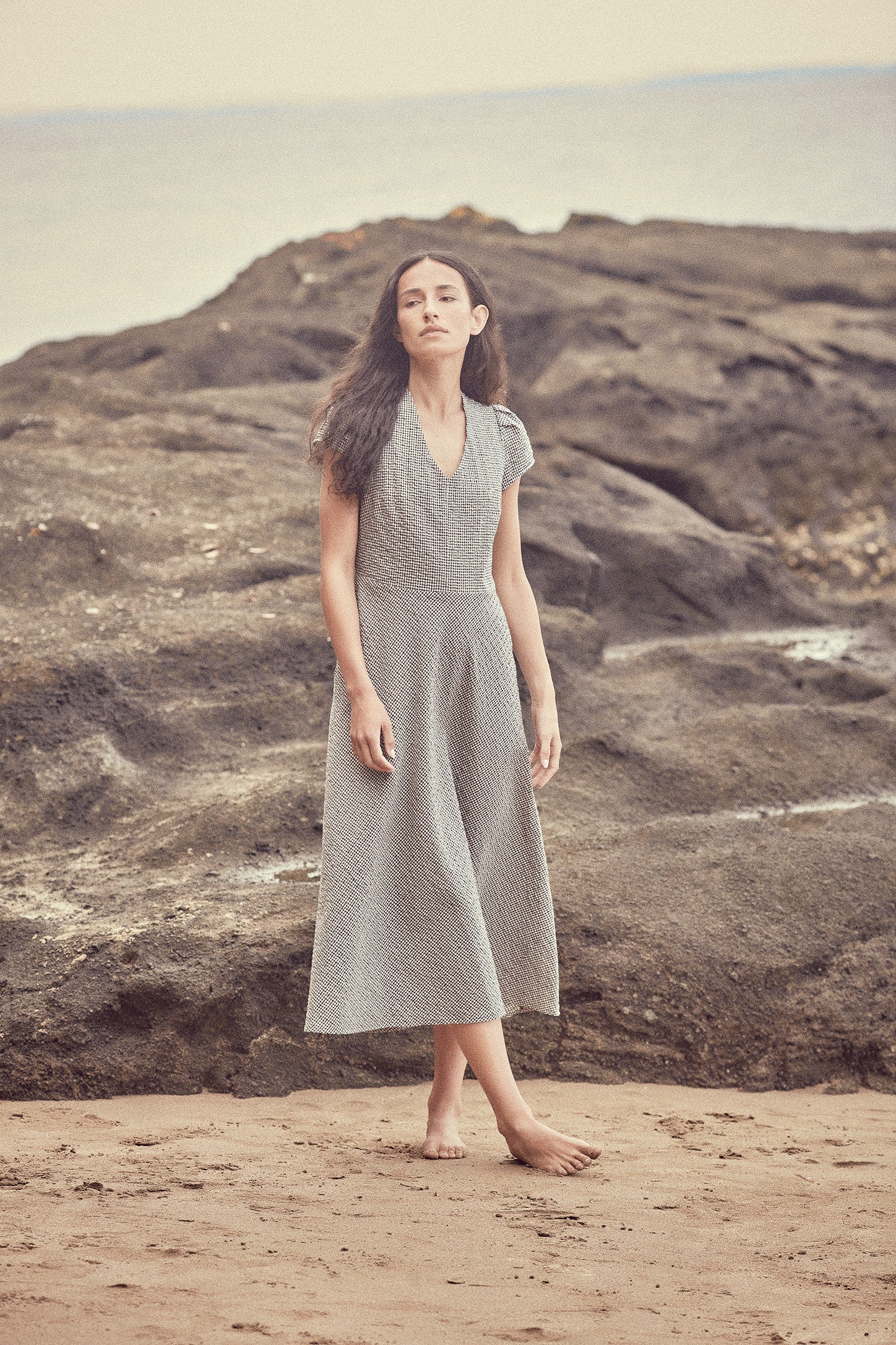 Crosby Dress in Midnight Gingham