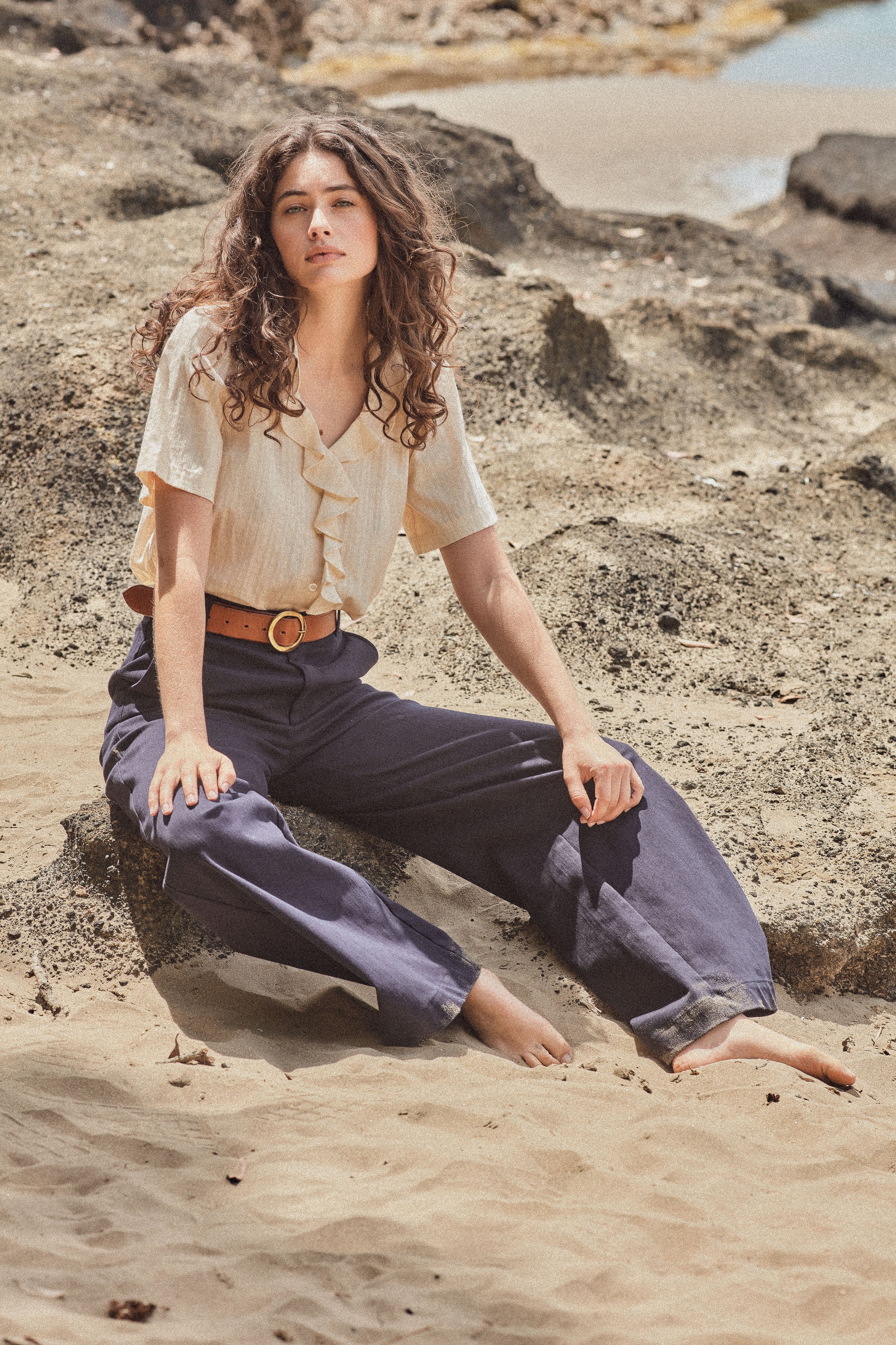 The Freya Blouse in Vintage Cream