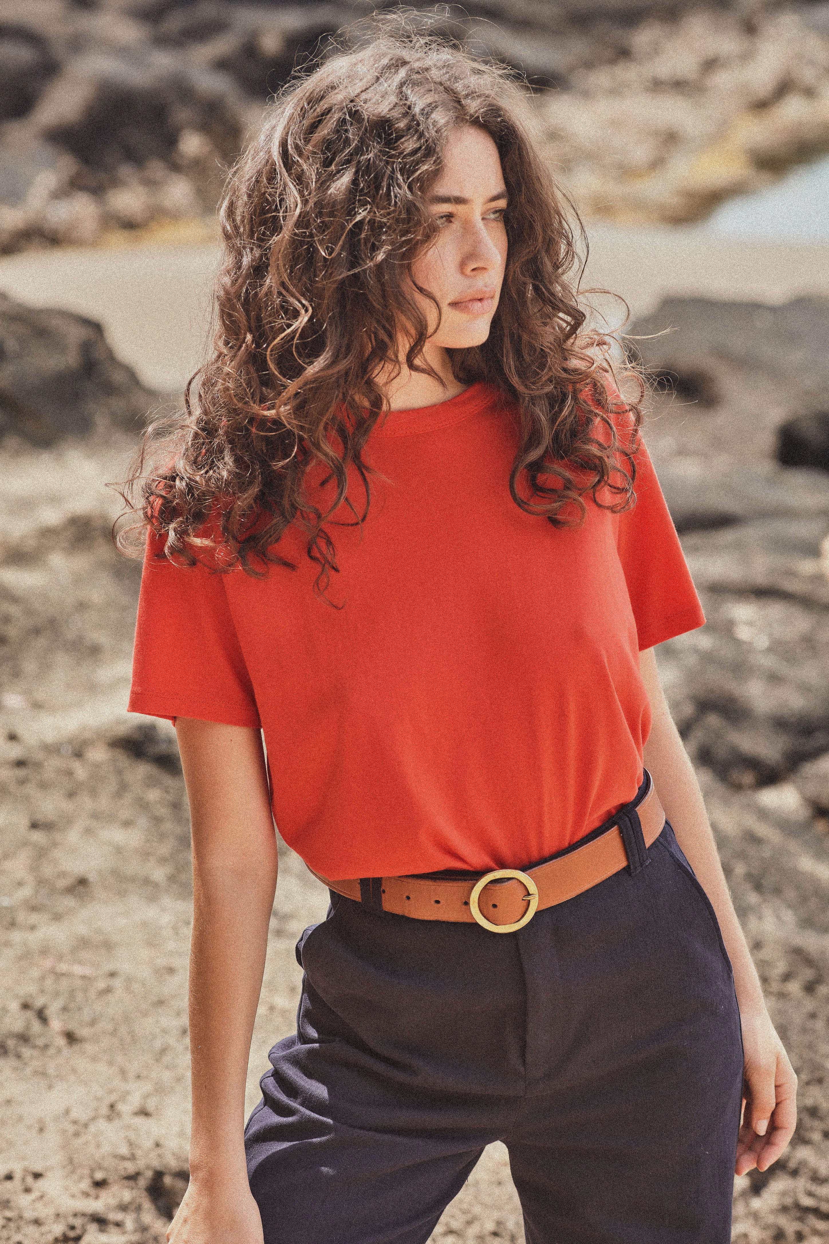 The Kingston Tee in Poppy