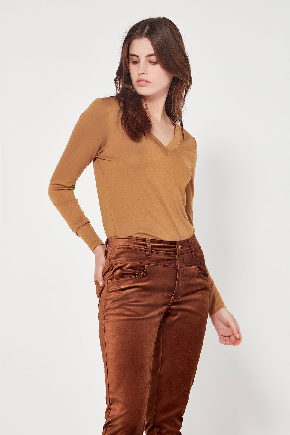 The Malo Jean in Tobacco