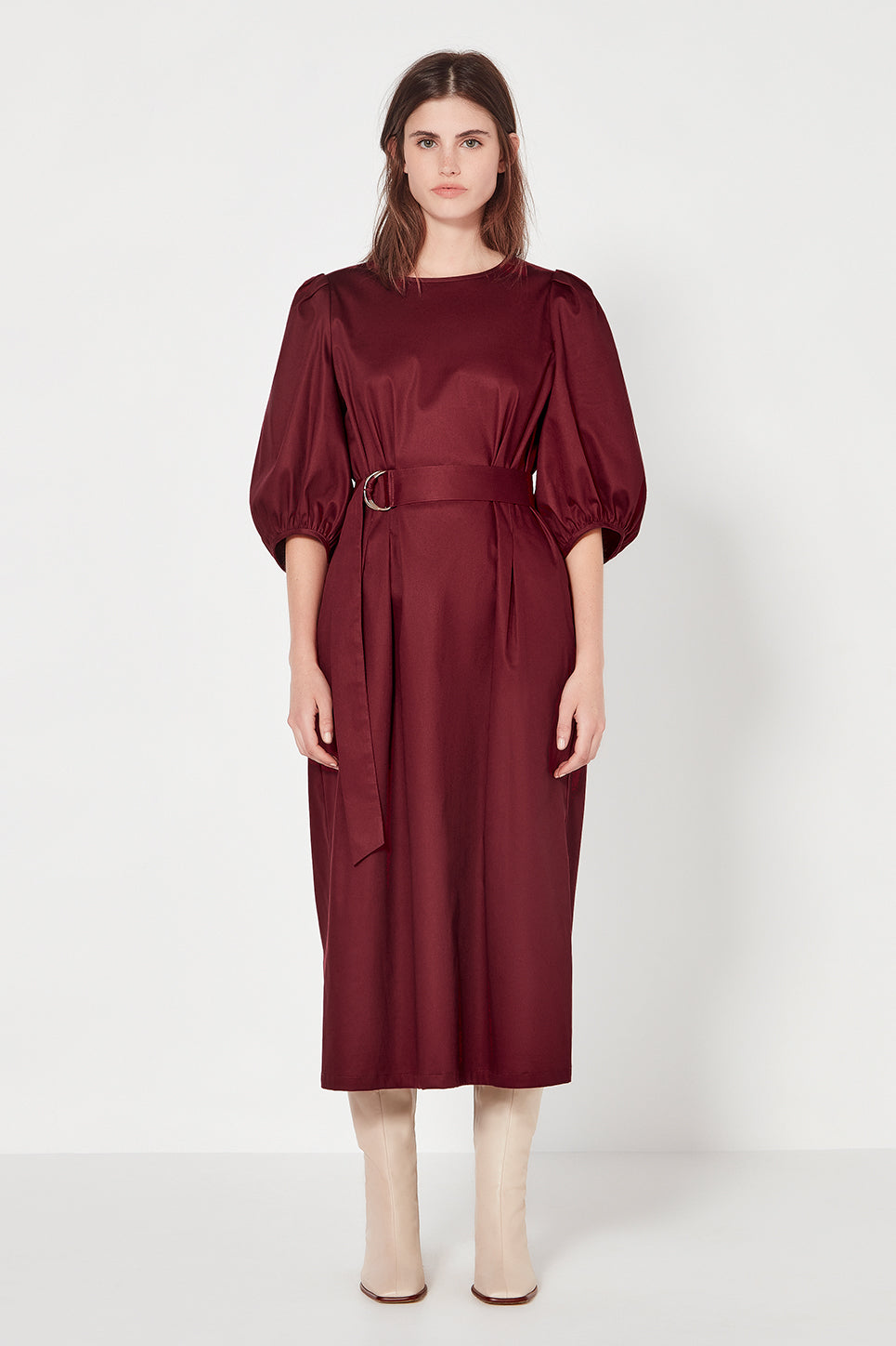 The Denver Dress in Garnet