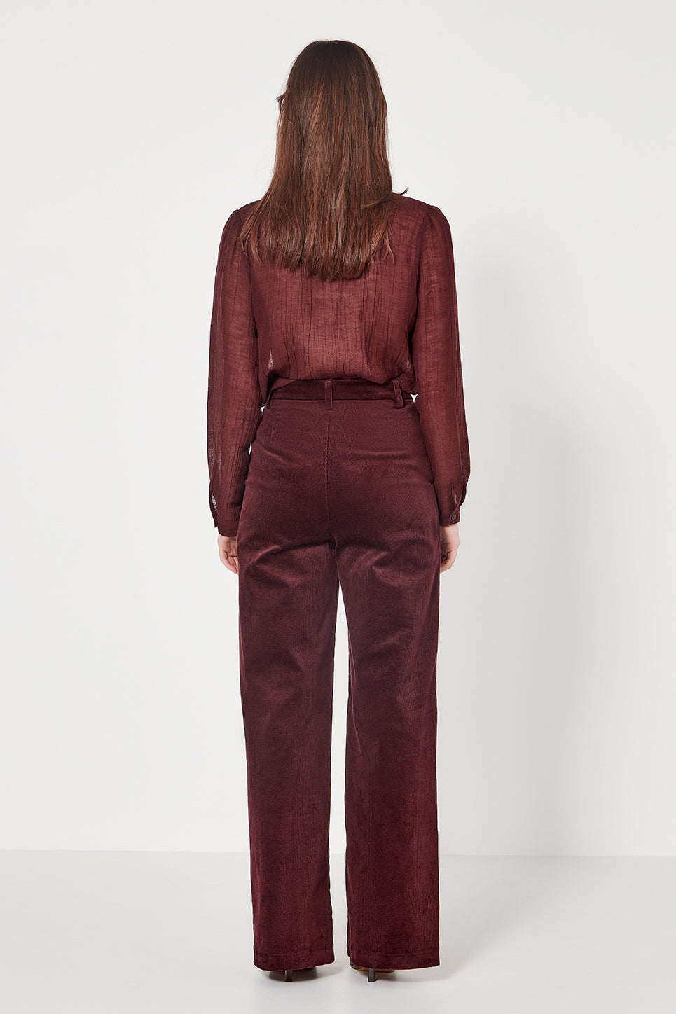 The Florence Blouse in Bordeaux