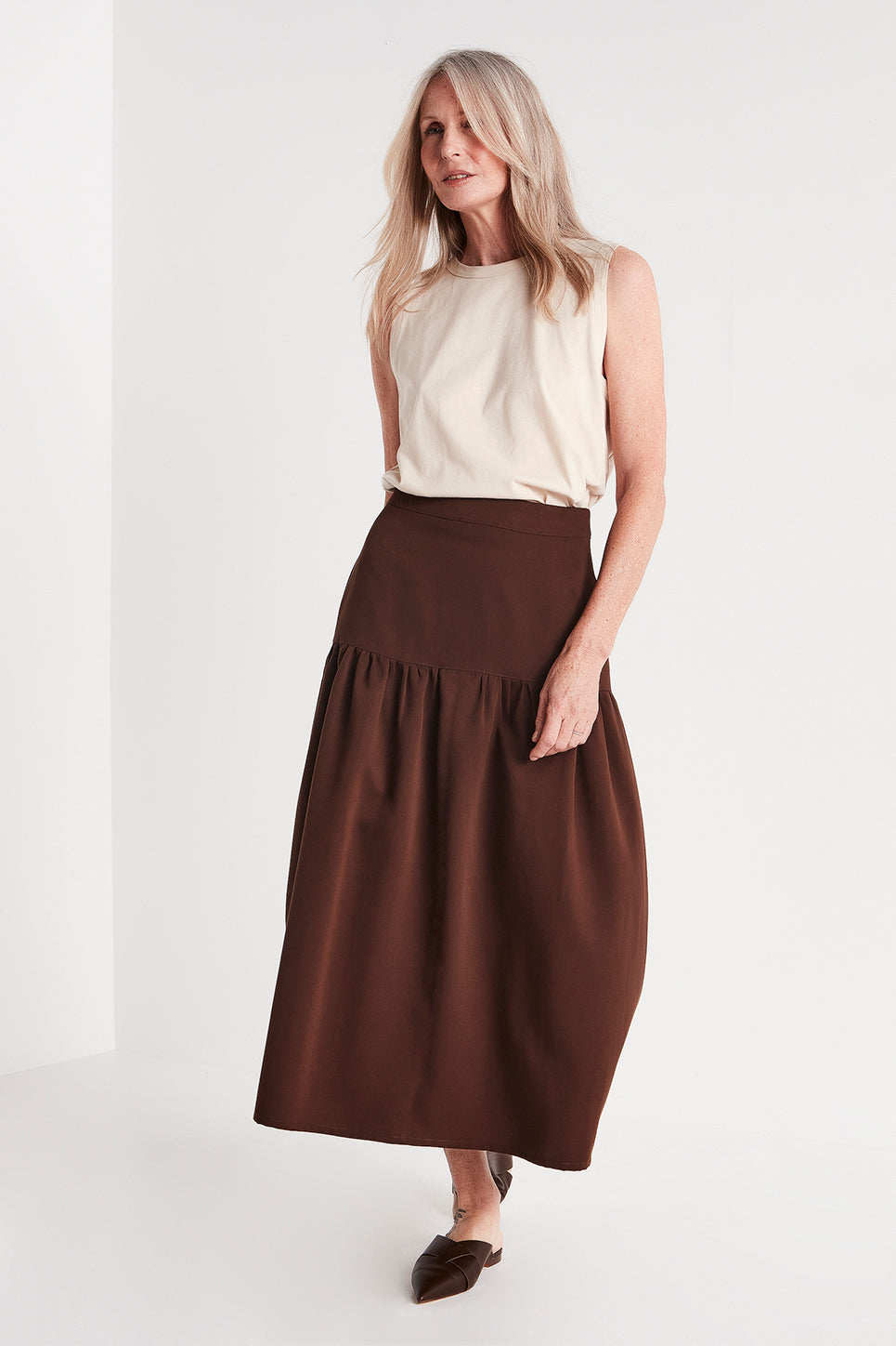 The Madrid Skirt in Chocolate